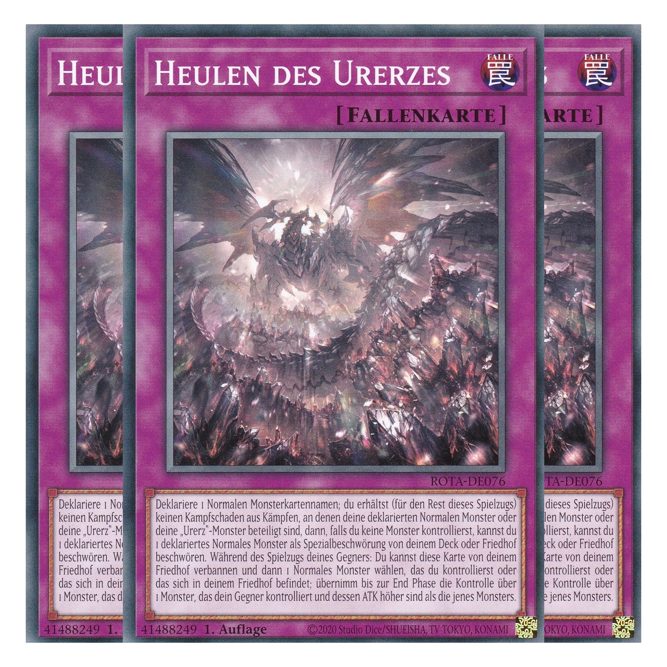 Heulen des Urerzes - ROTA-DE076 - Common - Deutsch - 1. Auflage - Rage of the Abyss - Playset (3 Kopien) - Yu-Gi-Oh!