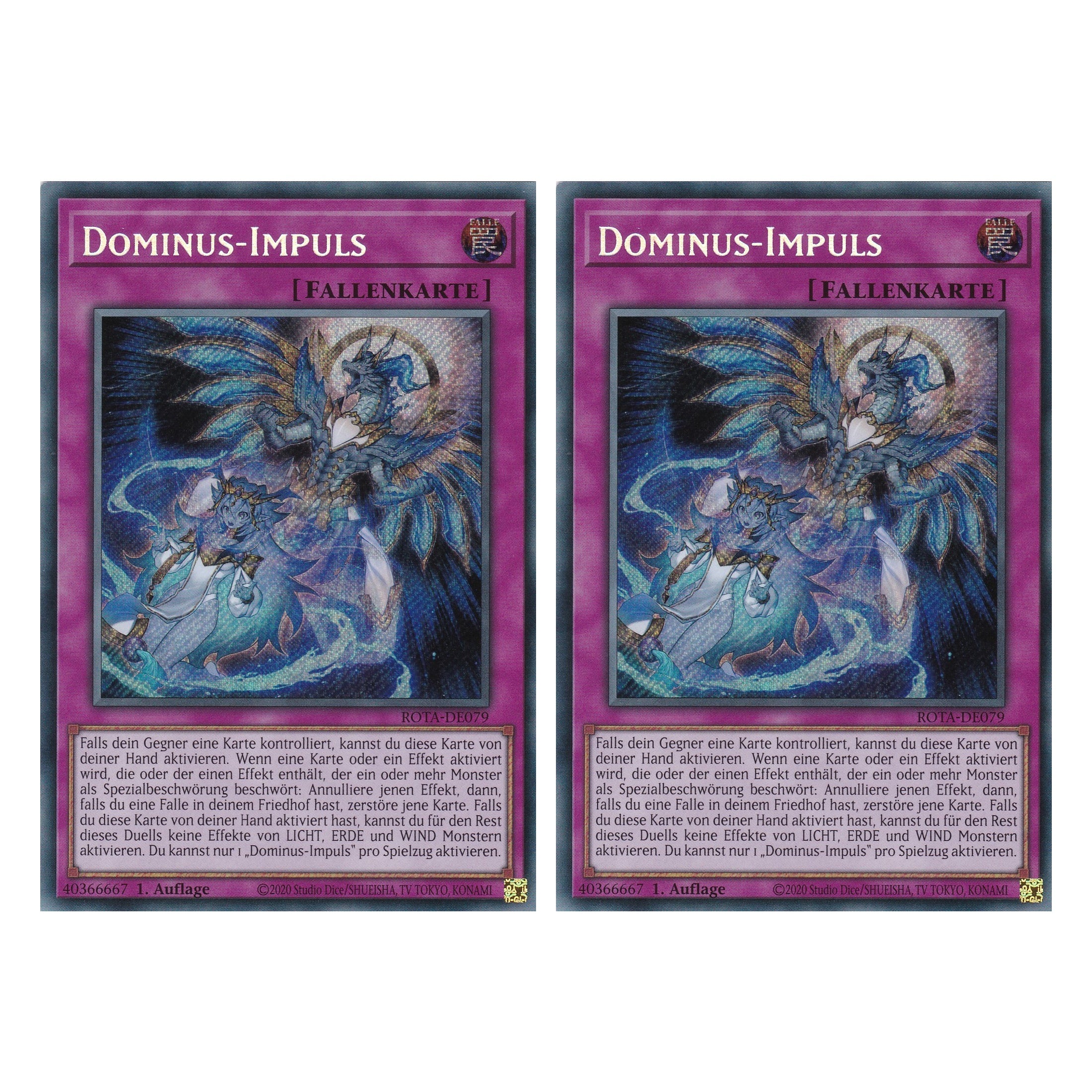 Dominus-Impuls - ROTA-DE079 - Secret Rare - Deutsch - 1. Auflage - Rage of the Abyss - Duo Set (2 Stück) - Yu-Gi-Oh!