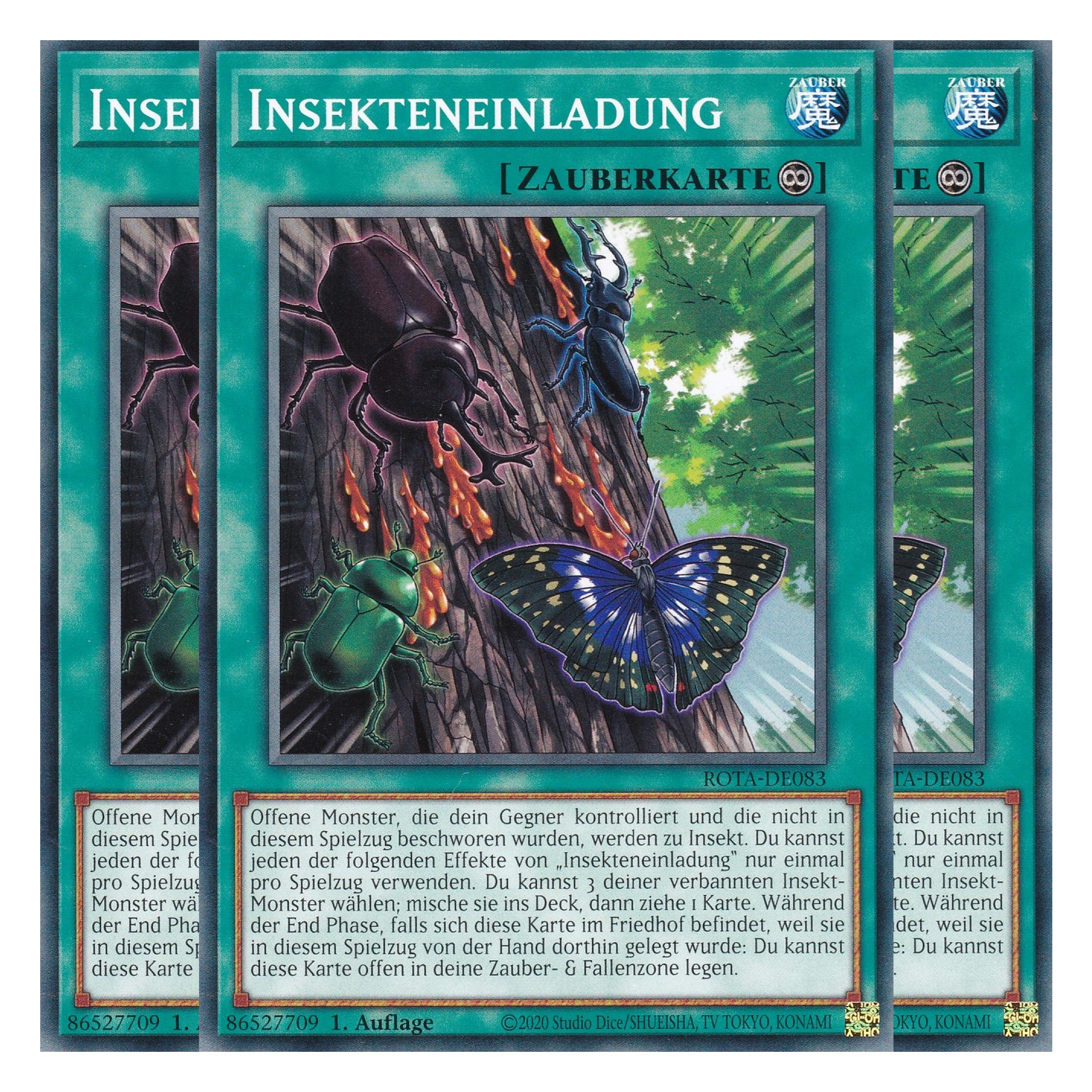 Insekteneinladung - ROTA-DE083 - Common - Deutsch - 1. Auflage - Rage of the Abyss - Playset (3 Kopien) - Yu-Gi-Oh!