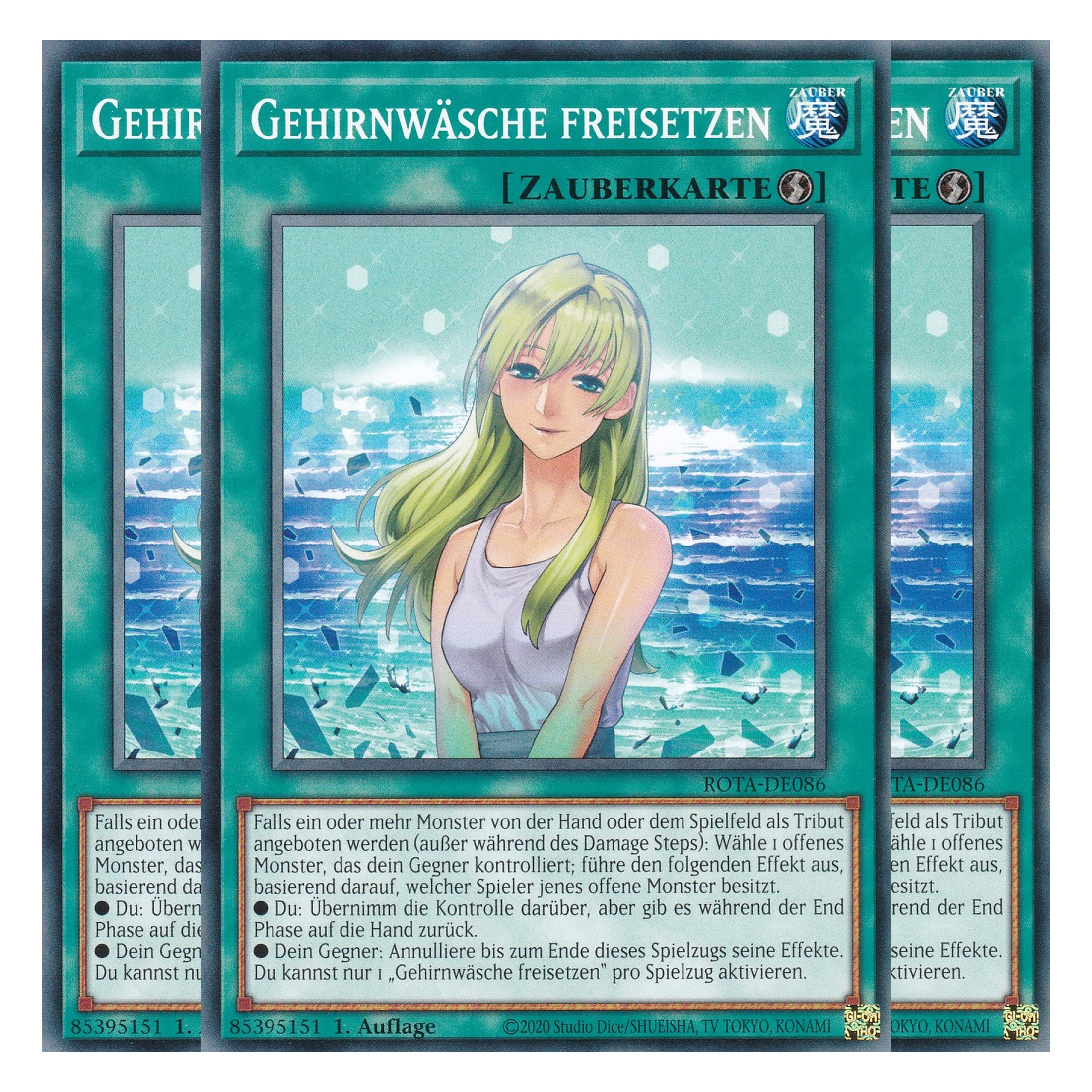 Gehirnwäsche freisetzen - ROTA-DE086 - Common - Deutsch - 1. Auflage - Rage of the Abyss - Playset (3 Kopien) - Yu-Gi-Oh!