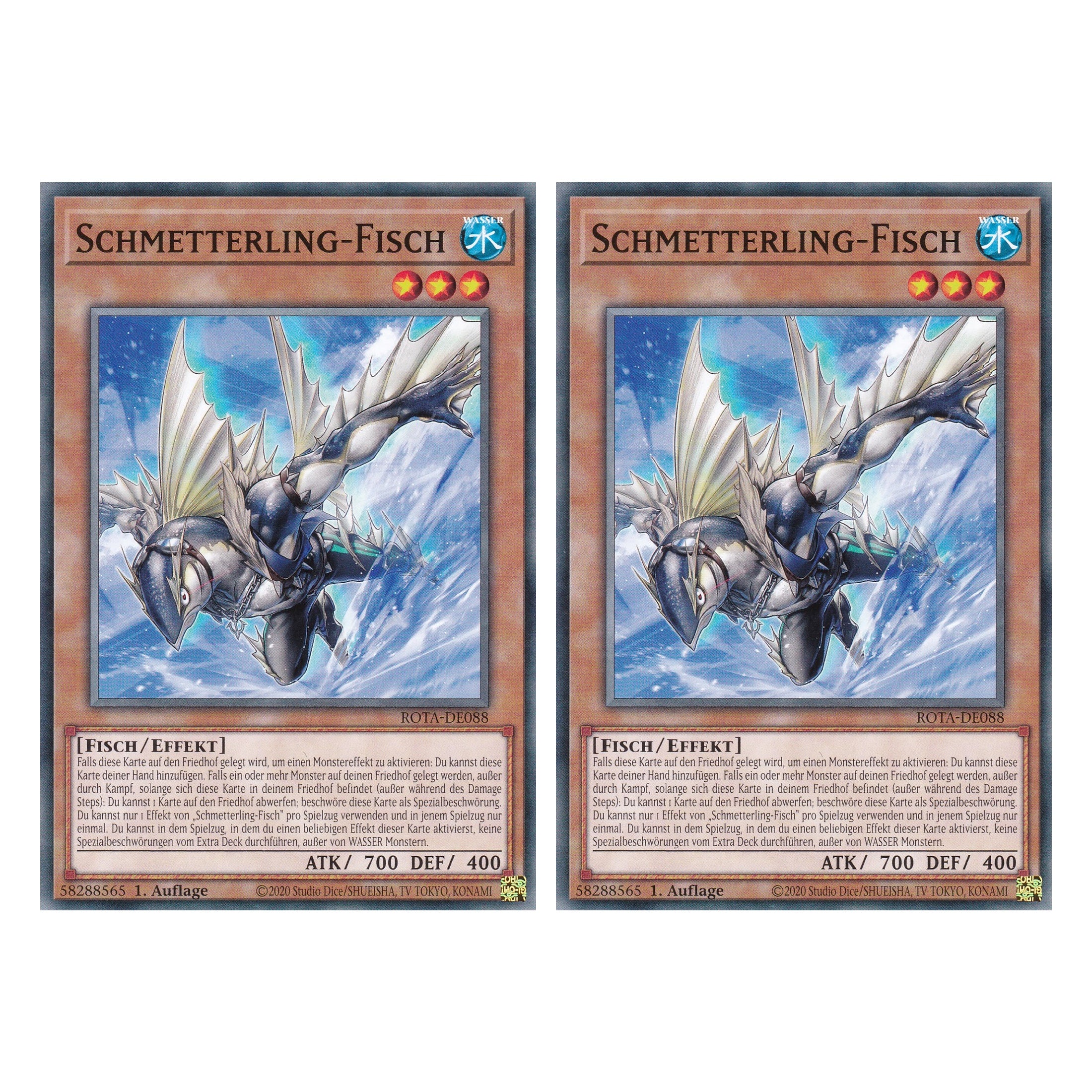 Schmetterling-Fisch - ROTA-DE088 - Common - Deutsch - 1. Auflage - Rage of the Abyss - Duo Set (2 Stück) - Yu-Gi-Oh!