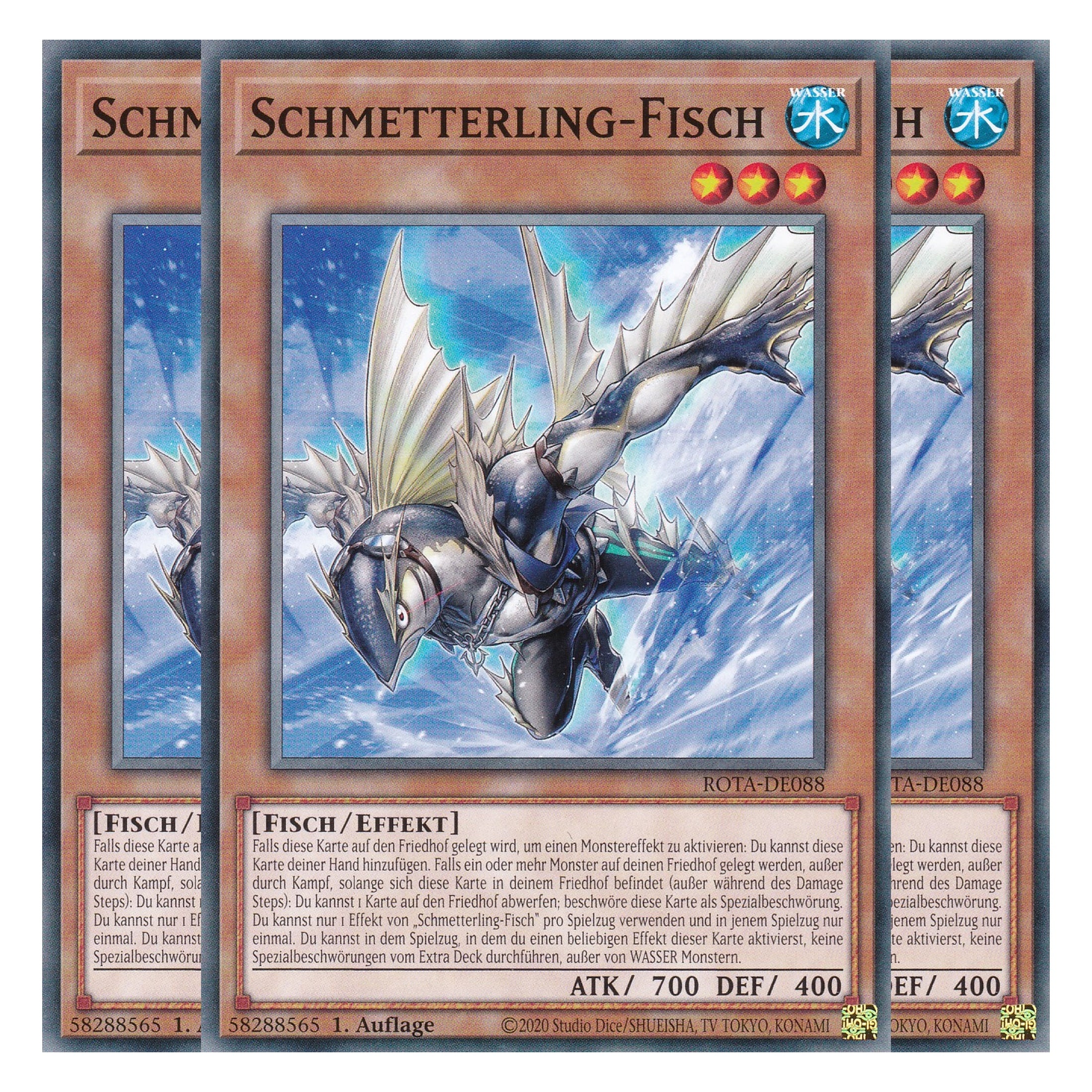 Schmetterling-Fisch - ROTA-DE088 - Common - Deutsch - 1. Auflage - Rage of the Abyss - Playset (3 Kopien) - Yu-Gi-Oh!