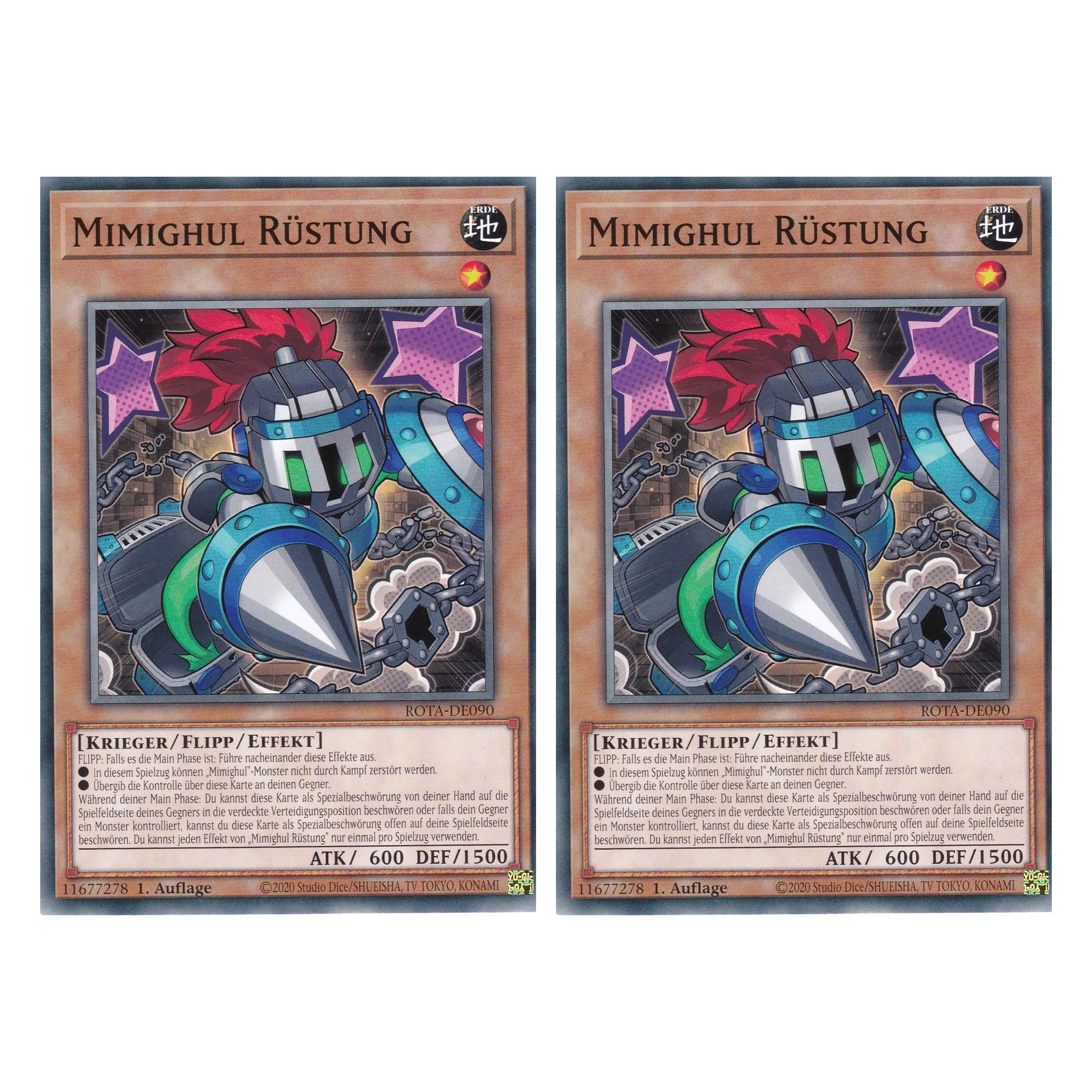 Mimighul Rüstung - ROTA-DE090 - Common - Deutsch - 1. Auflage - Rage of the Abyss - Duo Set (2 Stück) - Yu-Gi-Oh!
