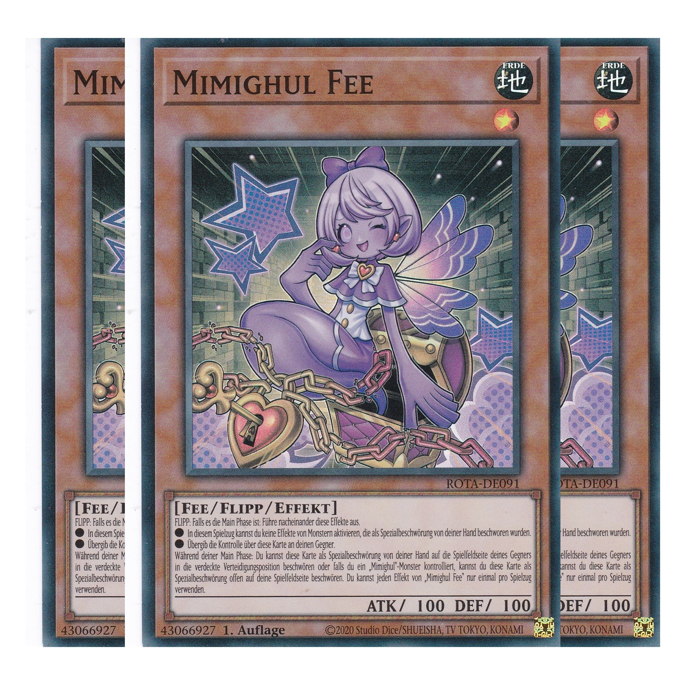 Mimighul Fee - ROTA-DE091 - Super Rare - Deutsch - 1. Auflage - Rage of the Abyss - Playset (3 Kopien) - Yu-Gi-Oh!