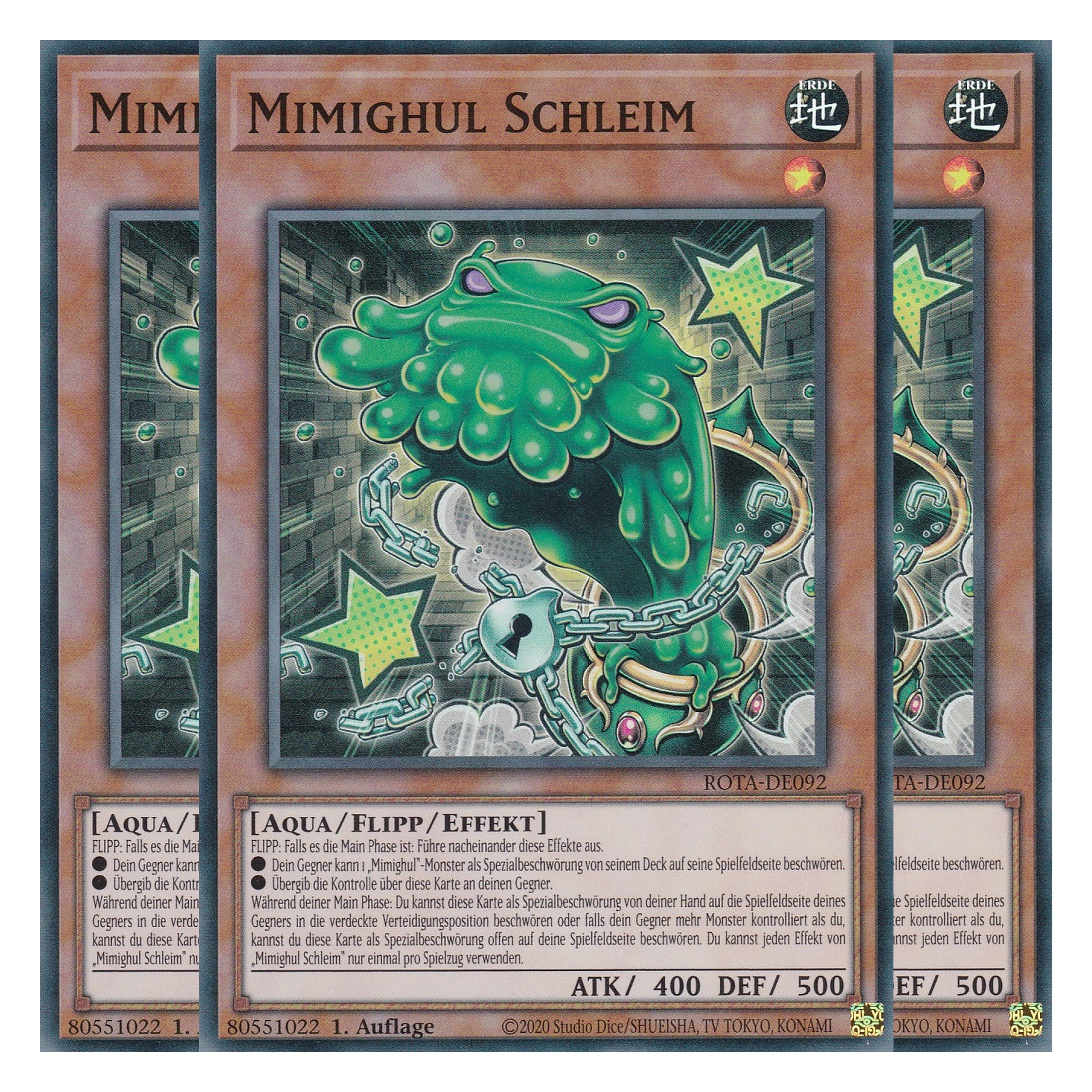 Mimighul Schleim - ROTA-DE092 - Super Rare - Deutsch - 1. Auflage - Rage of the Abyss - Playset (3 Kopien) - Yu-Gi-Oh!