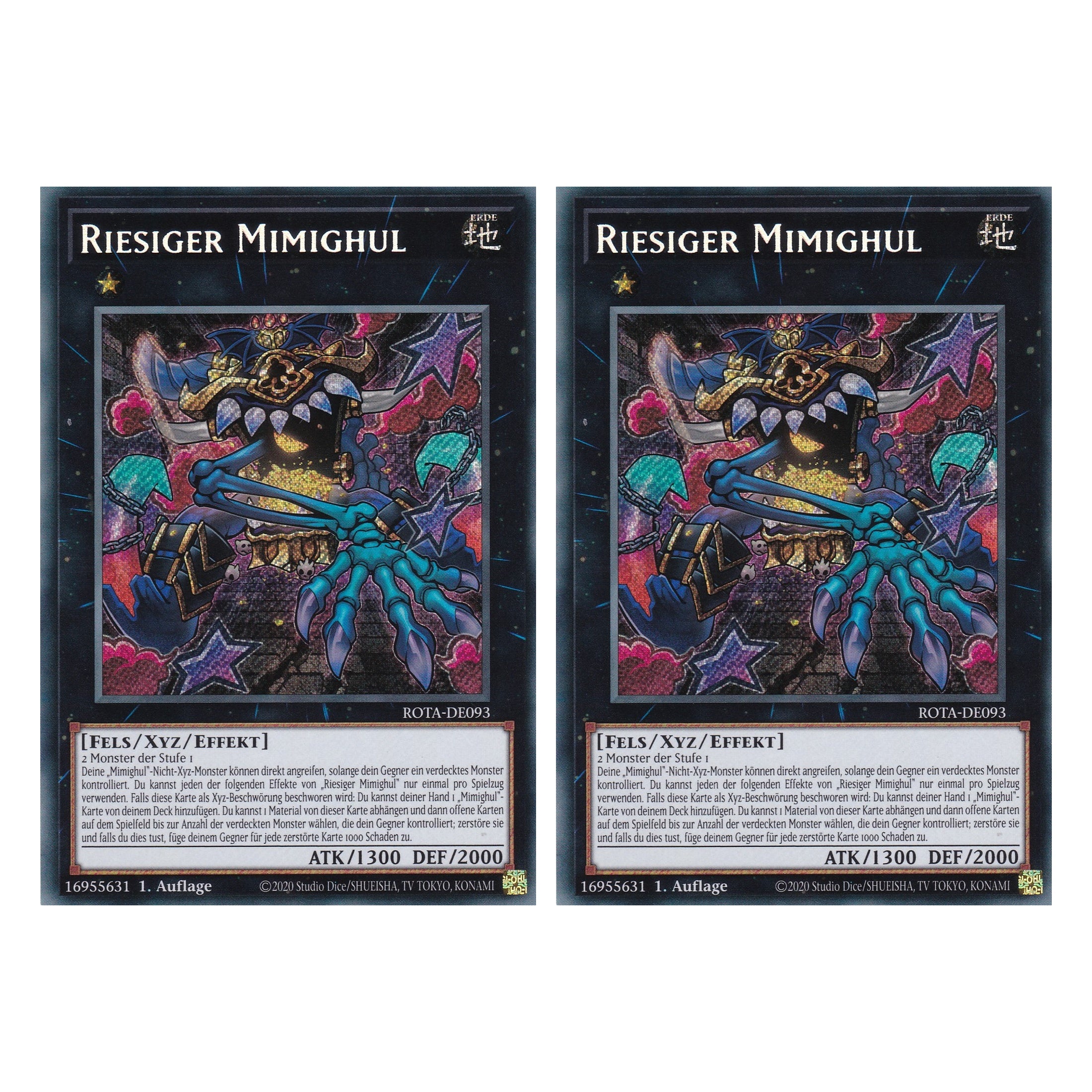 Riesiger Mimighul - ROTA-DE093 - Secret Rare - Deutsch - 1. Auflage - Rage of the Abyss - Duo Set (2 Stück) - Yu-Gi-Oh!