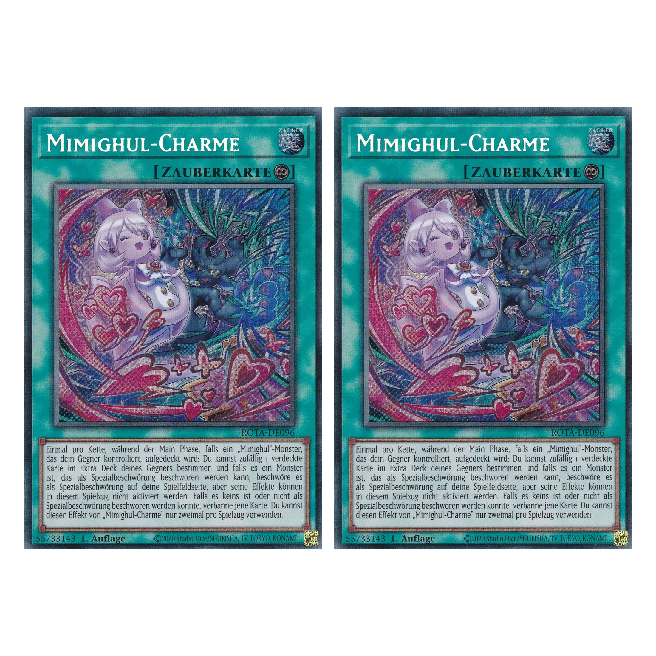 Mimighul-Charme - ROTA-DE096 - Secret Rare - Deutsch - 1. Auflage - Rage of the Abyss - Duo Set (2 Stück) - Yu-Gi-Oh!