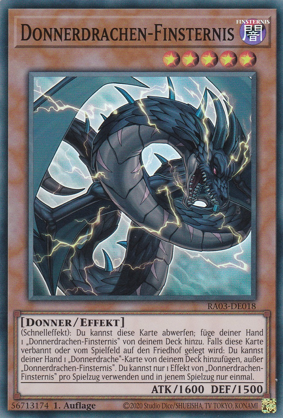 Donnerdrachen-Finsternis - RA03-DE018 - Super Rare - Deutsch - 1. Auflage - Quarter Century Bonanza
