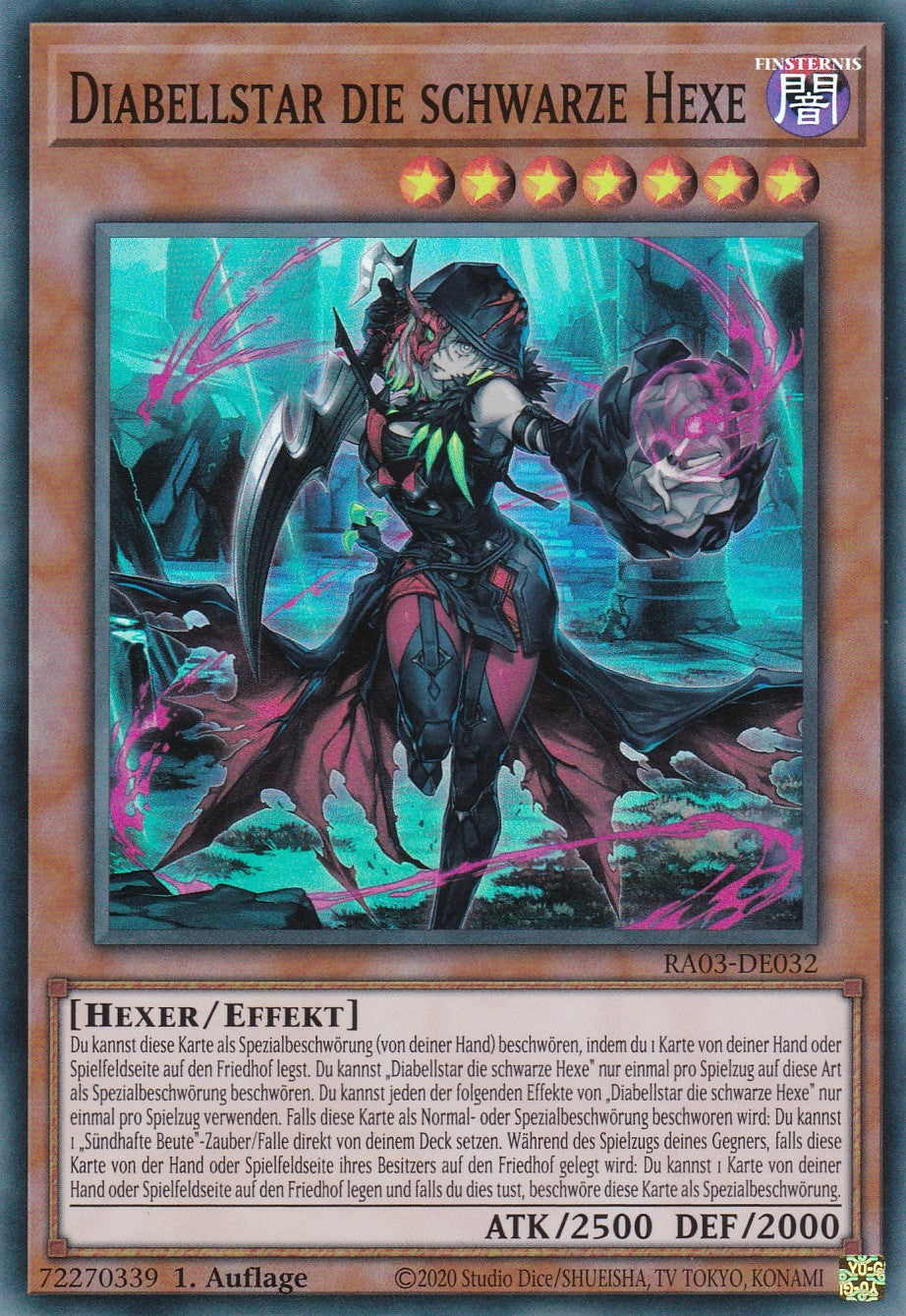 Diabellstar die schwarze Hexe - RA03-DE032 - Super Rare - Deutsch - 1. Auflage - Quarter Century Bonanza