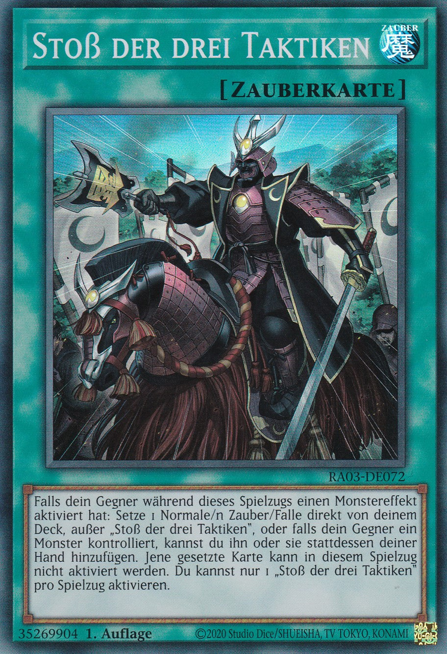 Stoß der drei Taktiken - RA03-DE072 - Super Rare - Deutsch - 1. Auflage - Quarter Century Bonanza