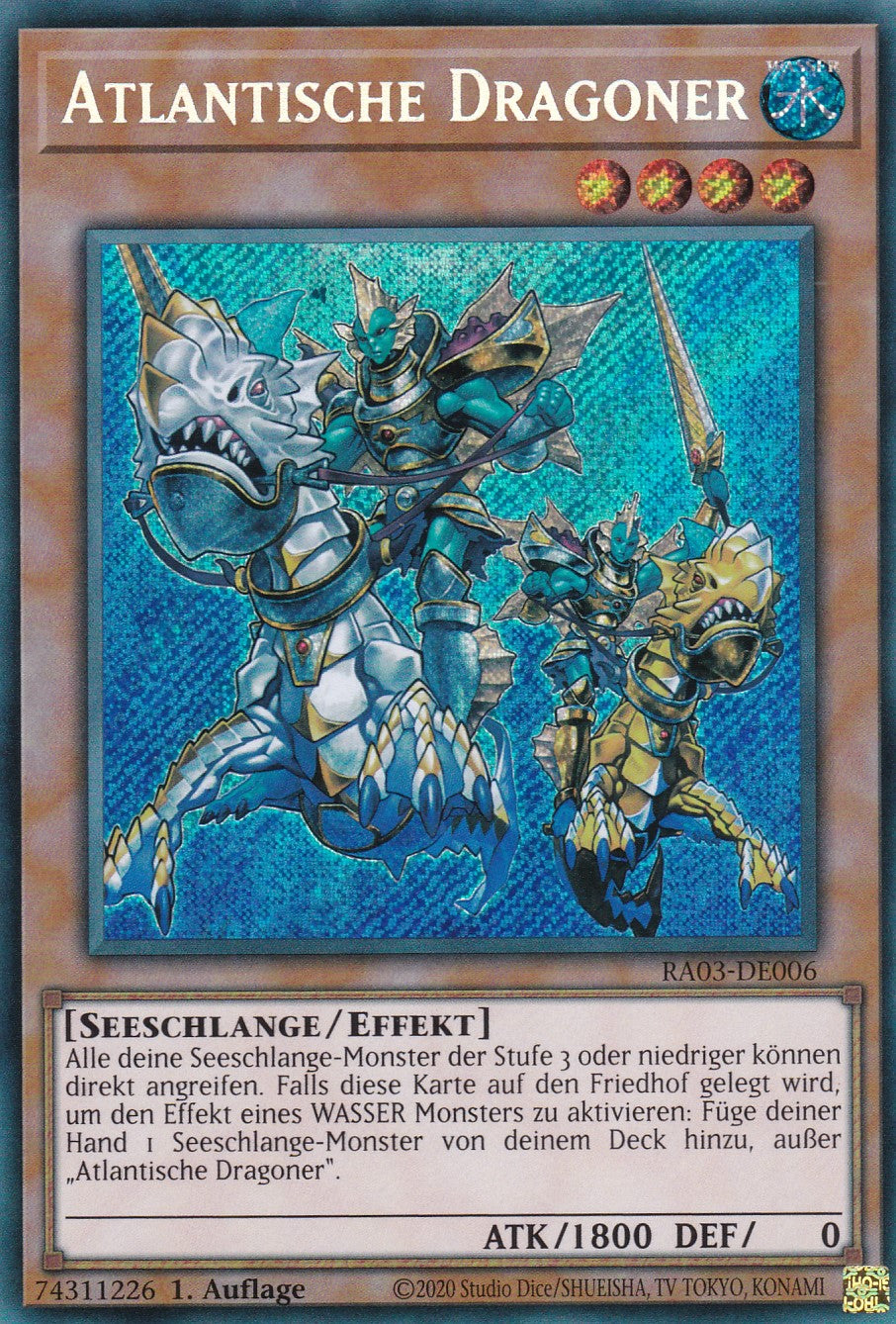 Atlantische Dragoner - RA03-DE006 - Secret Rare - Deutsch - 1. Auflage - Quarter Century Bonanza