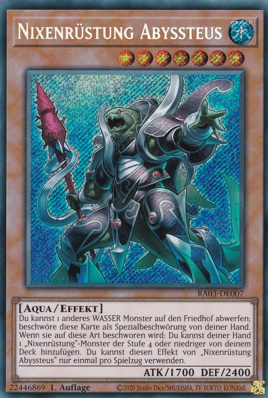 Nixenrüstung Abyssteus - RA03-DE007 - Secret Rare - Deutsch - 1. Auflage - Quarter Century Bonanza