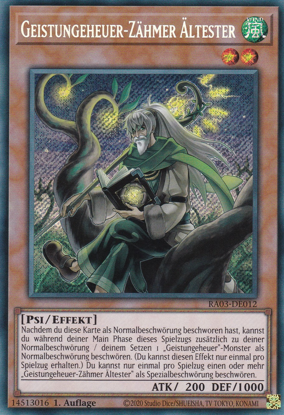 Geistungeheuer-Zähmer Ältester - RA03-DE012 - Secret Rare - Deutsch - 1. Auflage - Quarter Century Bonanza