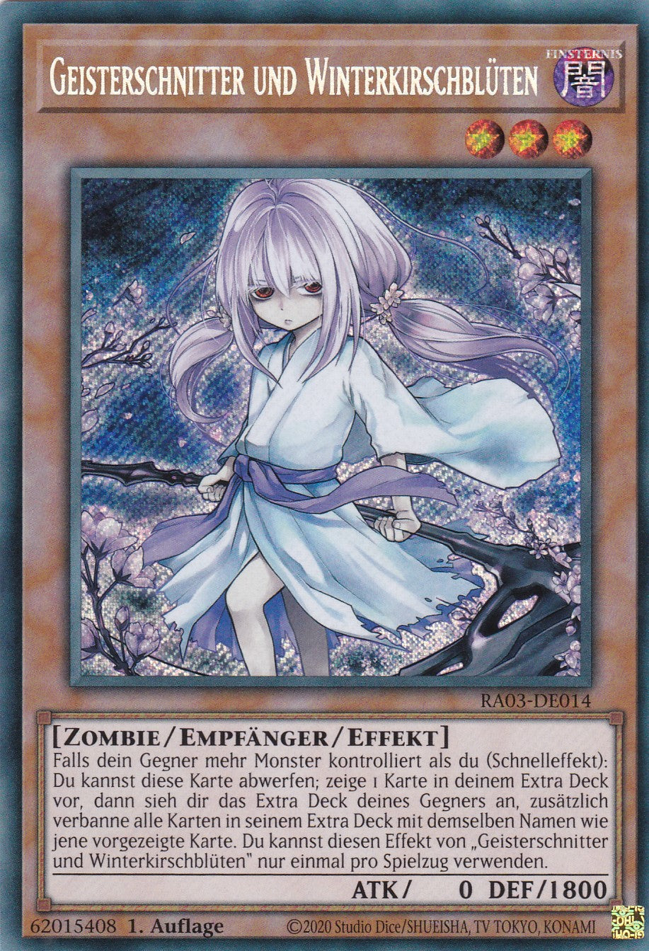 Geisterschnitter und Winterkirschblüten - RA03-DE014 - Secret Rare - Deutsch - 1. Auflage - Quarter Century Bonanza