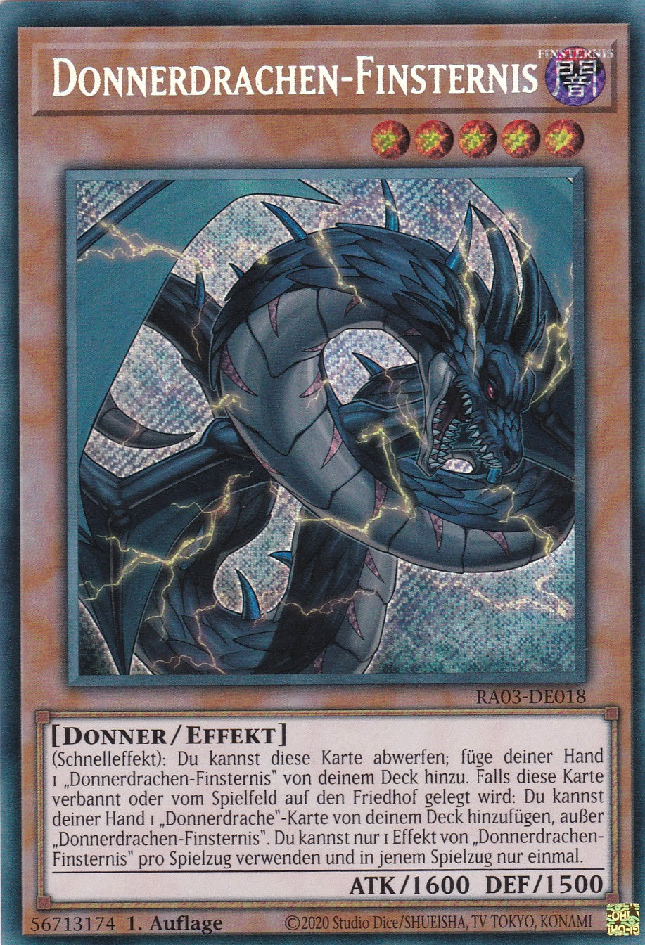 Donnerdrachen-Finsternis - RA03-DE018 - Secret Rare - Deutsch - 1. Auflage - Quarter Century Bonanza