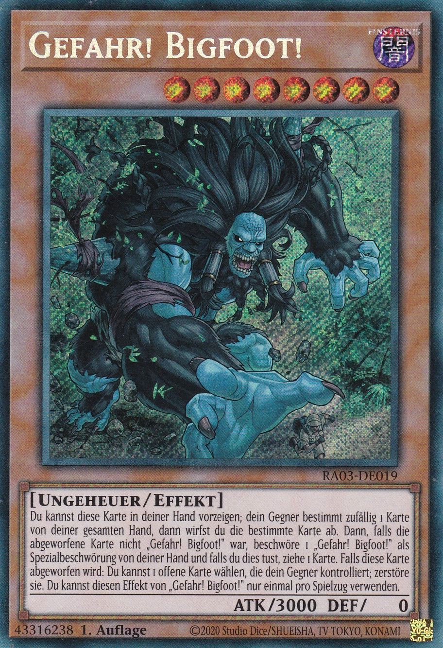 Gefahr! Bigfoot! (V.1 - Super Rare) - RA03-DE019 - Secret Rare - Deutsch - 1. Auflage - Quarter Century Bonanza