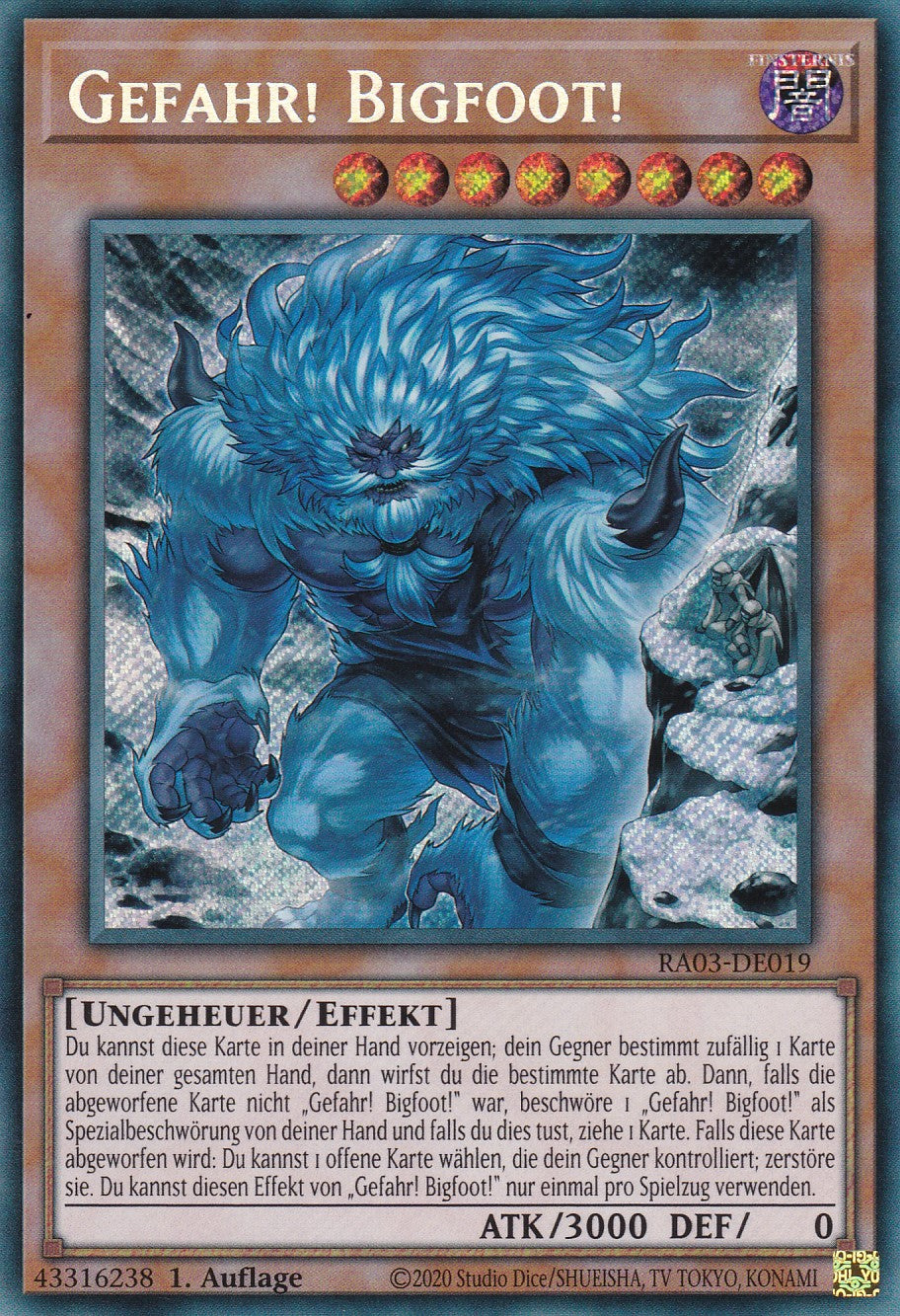 Gefahr! Bigfoot! - RA03-DE019 - Secret Rare - Deutsch - 1. Auflage - Quarter Century Bonanza