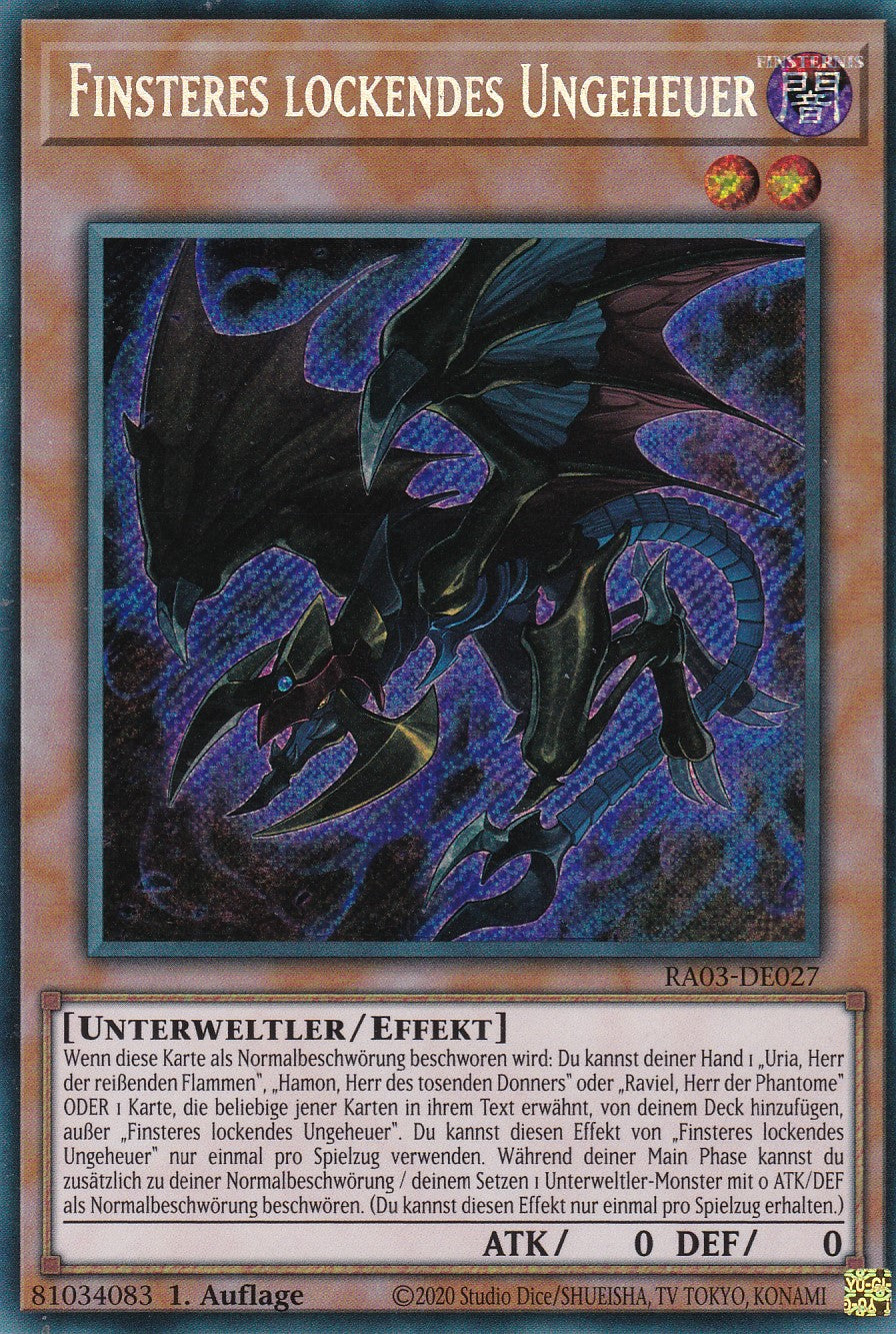 Finsteres lockendes Ungeheuer - RA03-DE027 - Secret Rare - Deutsch - 1. Auflage - Quarter Century Bonanza