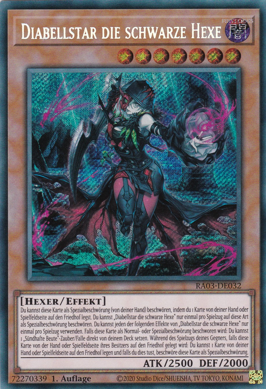 Diabellstar die schwarze Hexe - RA03-DE032 - Secret Rare - Deutsch - 1. Auflage - Quarter Century Bonanza