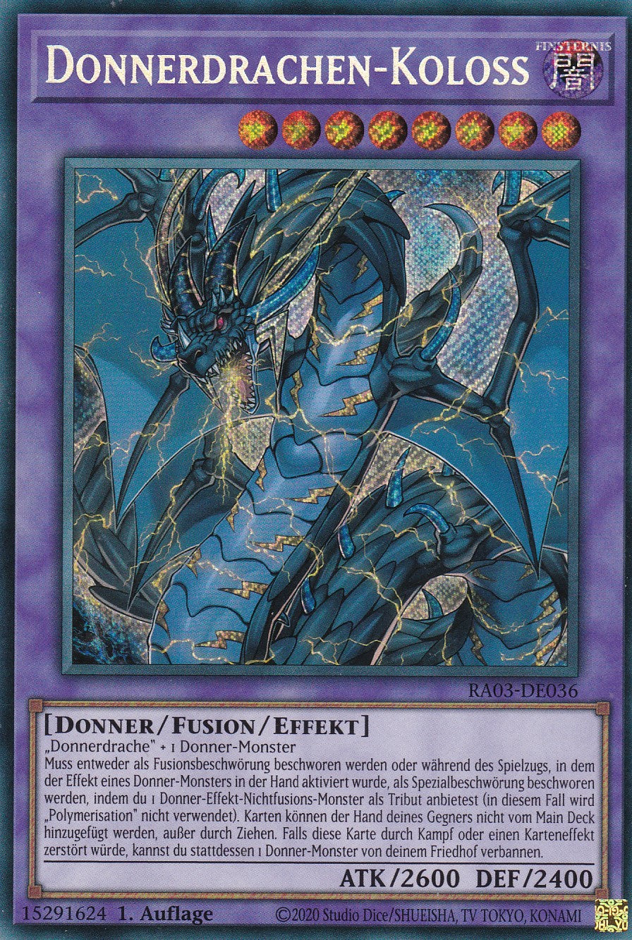 Donnerdrachen-Koloss - RA03-DE036 - Secret Rare - Deutsch - 1. Auflage - Quarter Century Bonanza