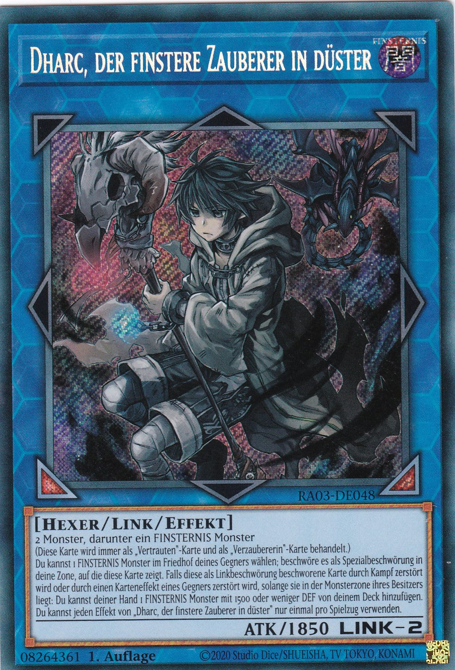 Dharc, der finstere Zauberer in düster - RA03-DE048 - Secret Rare - Deutsch - 1. Auflage - Quarter Century Bonanza