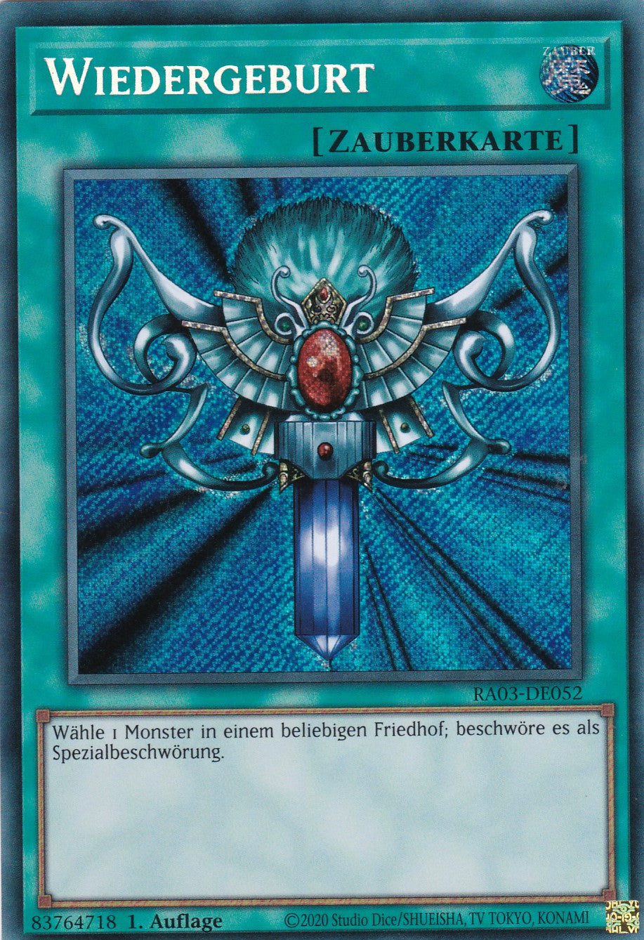 Wiedergeburt - RA03-DE052 - Secret Rare - Deutsch - 1. Auflage - Quarter Century Bonanza