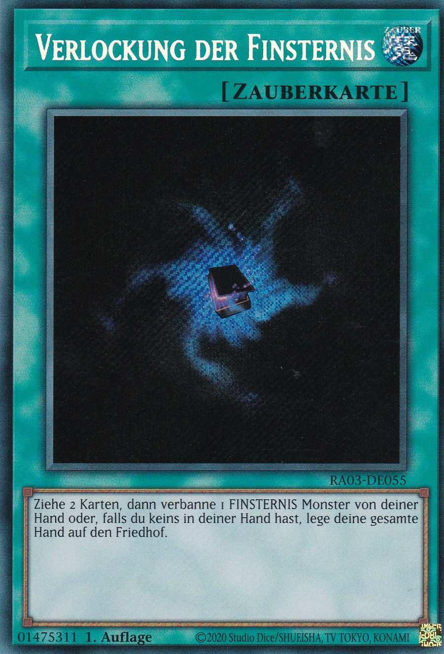 Verlockung der Finsternis - RA03-DE055 - Secret Rare - Deutsch - 1. Auflage - Quarter Century Bonanza