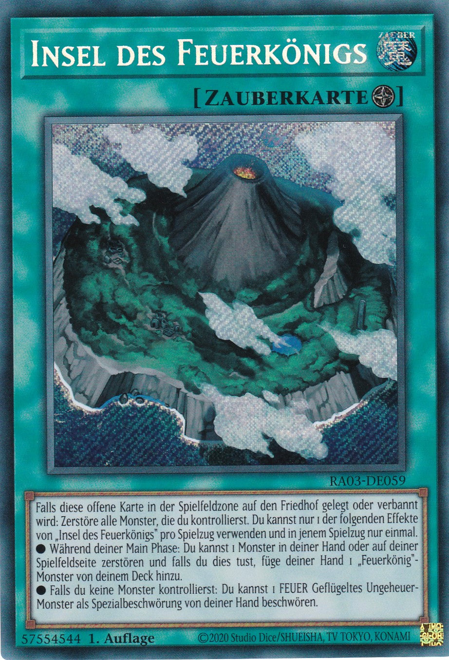 Insel des Feuerkönigs - RA03-DE059 - Secret Rare - Deutsch - 1. Auflage - Quarter Century Bonanza