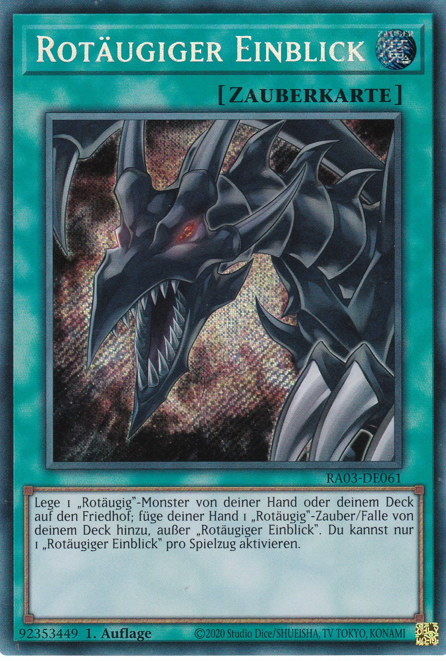 Rotäugiger Einblick - RA03-DE061 - Secret Rare - Deutsch - 1. Auflage - Quarter Century Bonanza