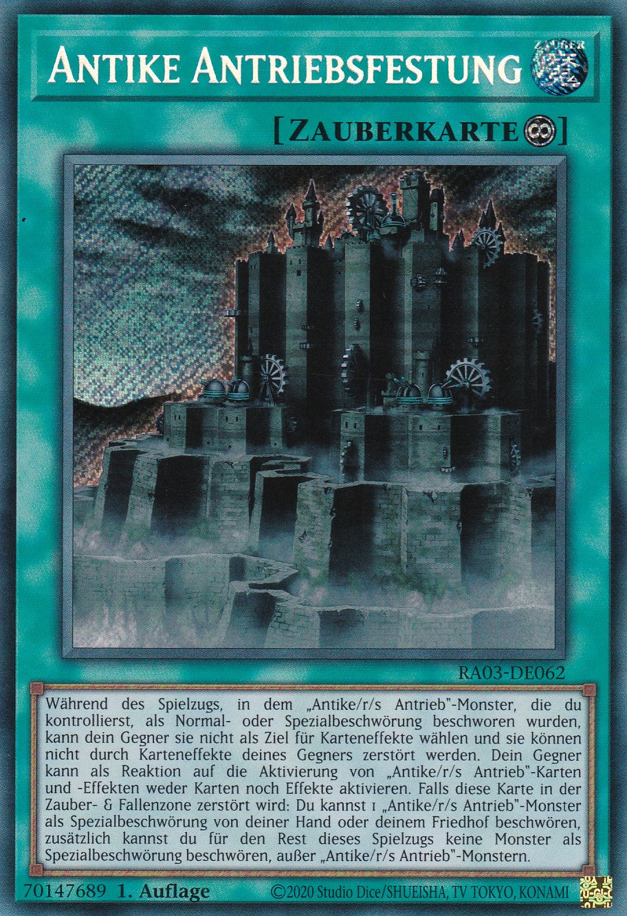 Antike Antriebsfestung - RA03-DE062 - Secret Rare - Deutsch - 1. Auflage - Quarter Century Bonanza
