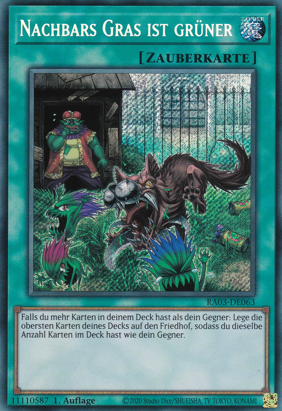 Nachbars Gras ist grüner - RA03-DE063 - Secret Rare - Deutsch - 1. Auflage - Quarter Century Bonanza