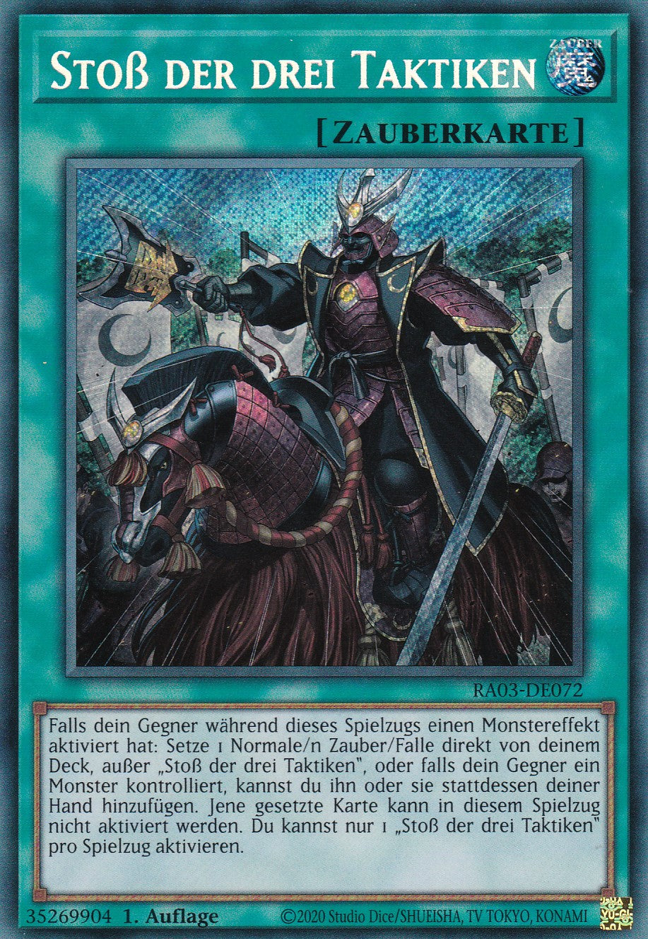Stoß der drei Taktiken - RA03-DE072 - Secret Rare - Deutsch - 1. Auflage - Quarter Century Bonanza