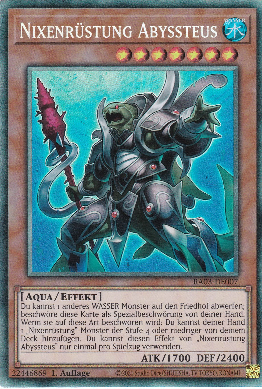 Nixenrüstung Abyssteus - RA03-DE007 - Collector Rare - Deutsch - 1. Auflage - Quarter Century Bonanza