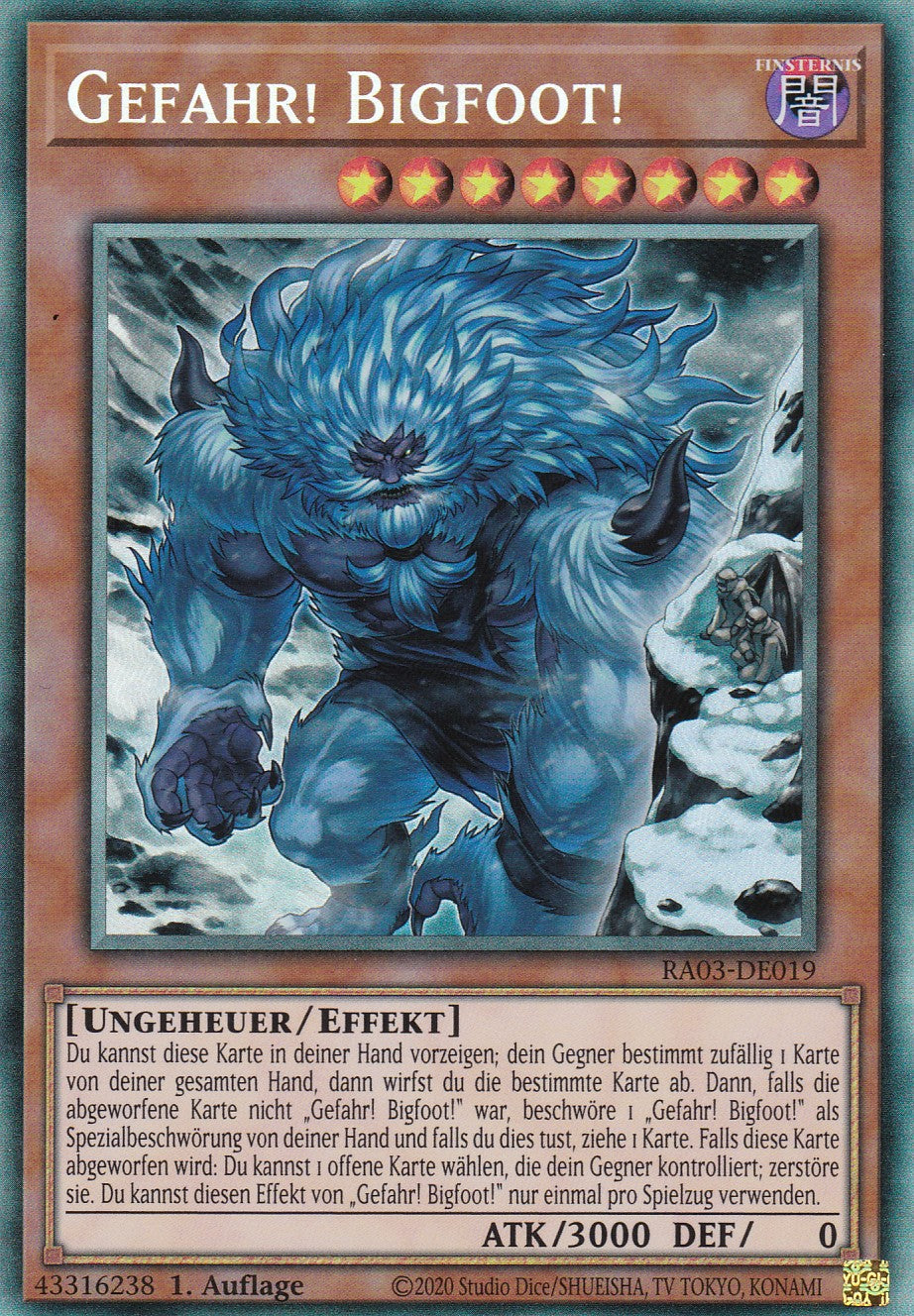 Gefahr! Bigfoot! - RA03-DE019 - Collector Rare - Deutsch - 1. Auflage - Quarter Century Bonanza