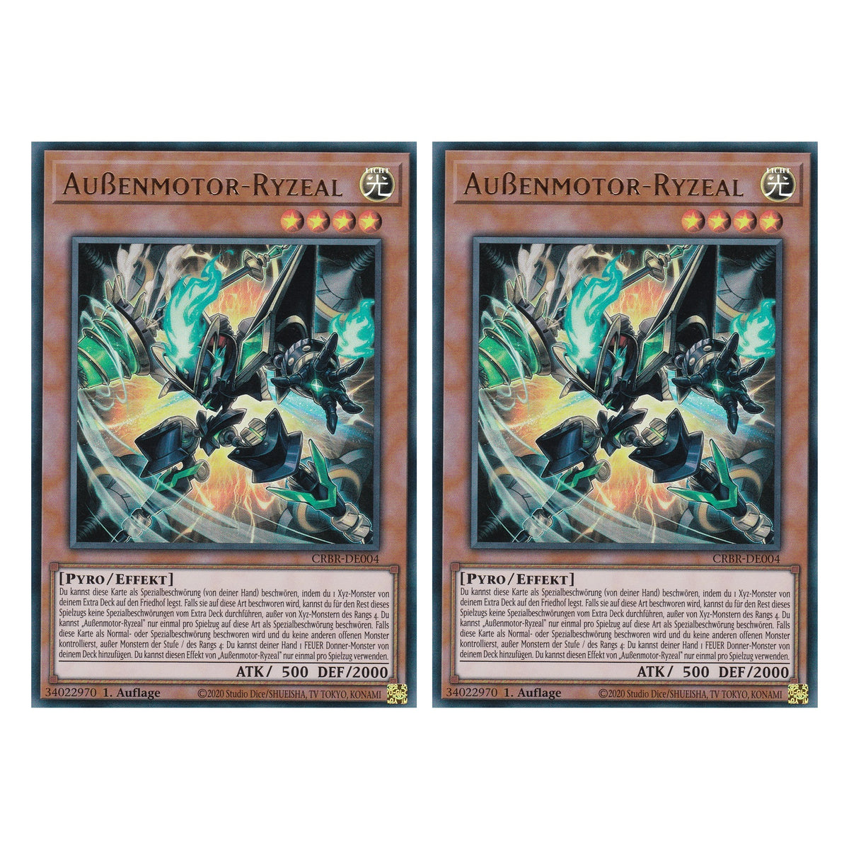 Außenmotor-Ryzeal - CRBR-DE004 - Ultra Rare - Deutsch - 1. Auflage - Crossover Breakers - Duo Set (2 Stück) - Yu-Gi-Oh!