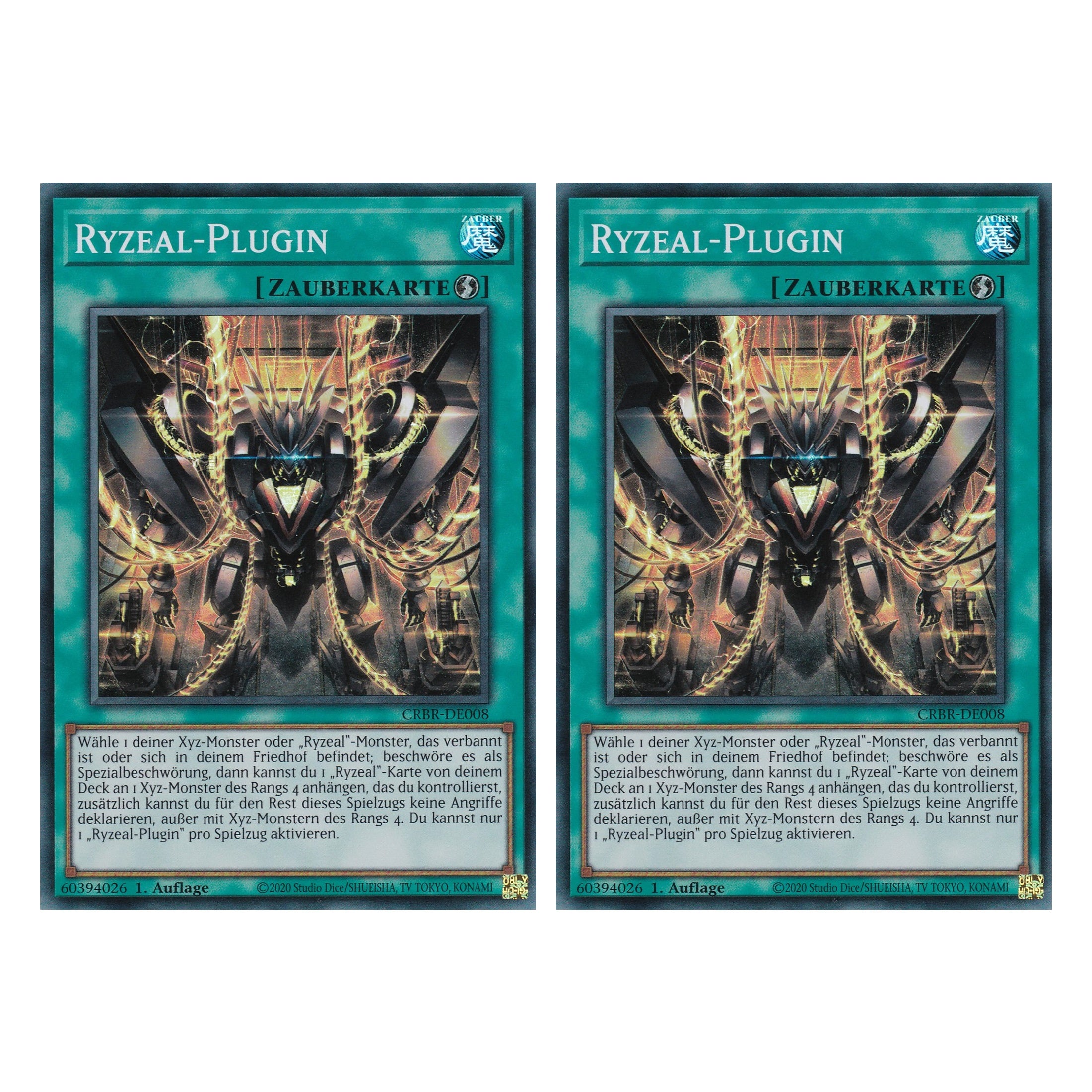 Ryzeal-Plugin - CRBR-DE008 - Rare - Deutsch - 1. Auflage - Crossover Breakers - Duo Set (2 Stück) - Yu-Gi-Oh!