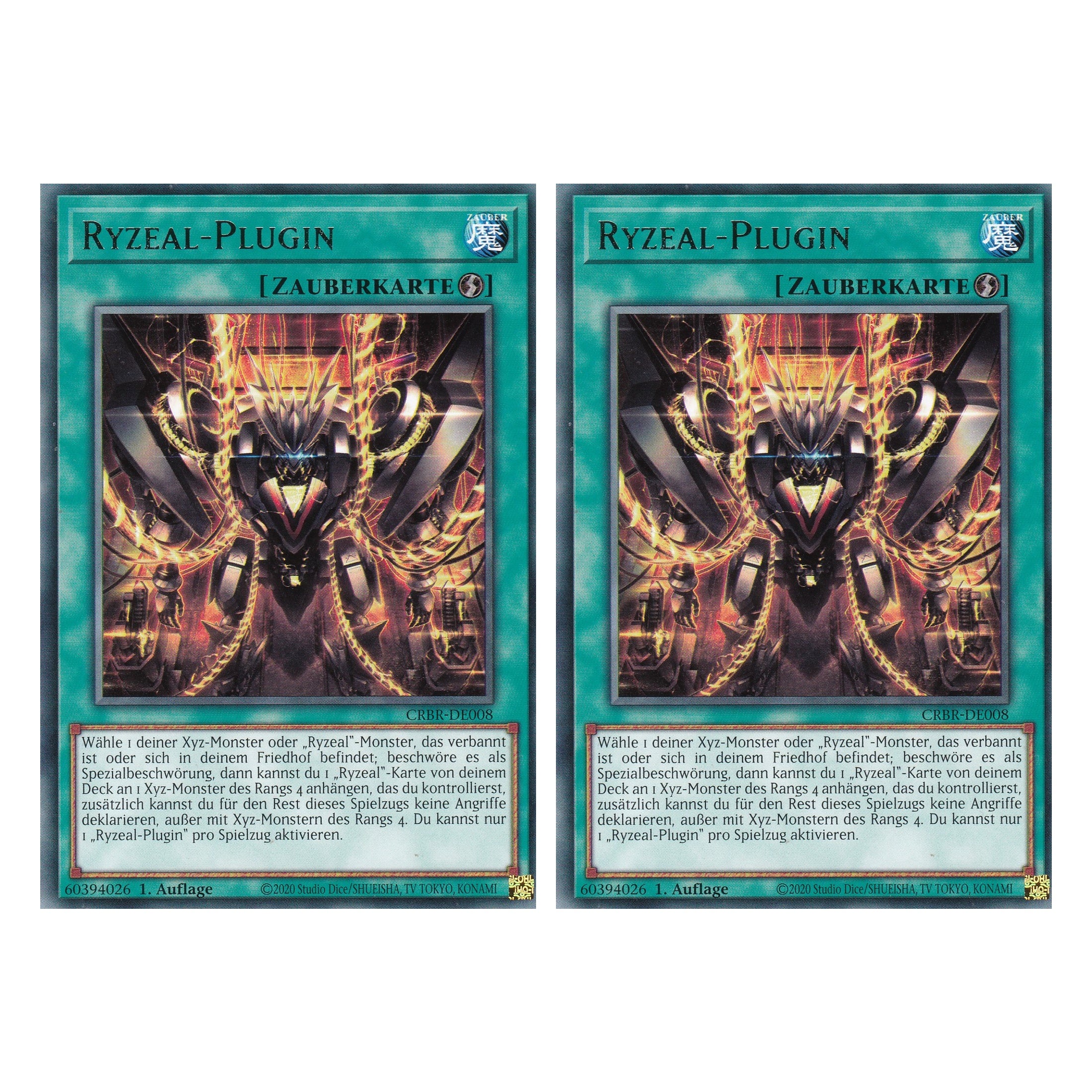 Ryzeal-Plugin - CRBR-DE008 - Super Rare - Deutsch - 1. Auflage - Crossover Breakers - Duo Set (2 Stück) - Yu-Gi-Oh!