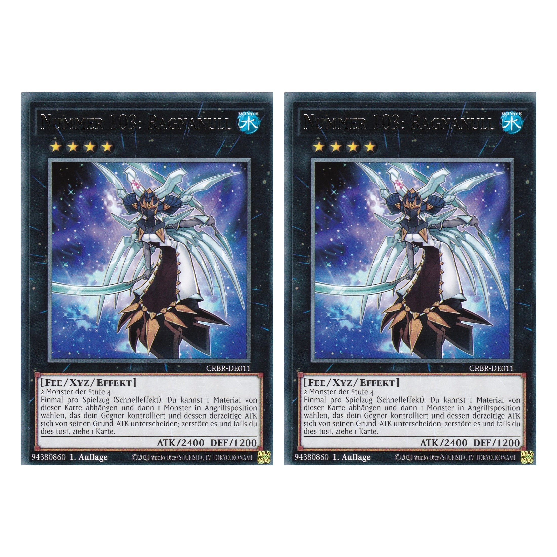Nummer 103: Ragnanull - CRBR-DE011 - Rare - Deutsch - 1. Auflage - Crossover Breakers - Duo Set (2 Stück) - Yu-Gi-Oh!