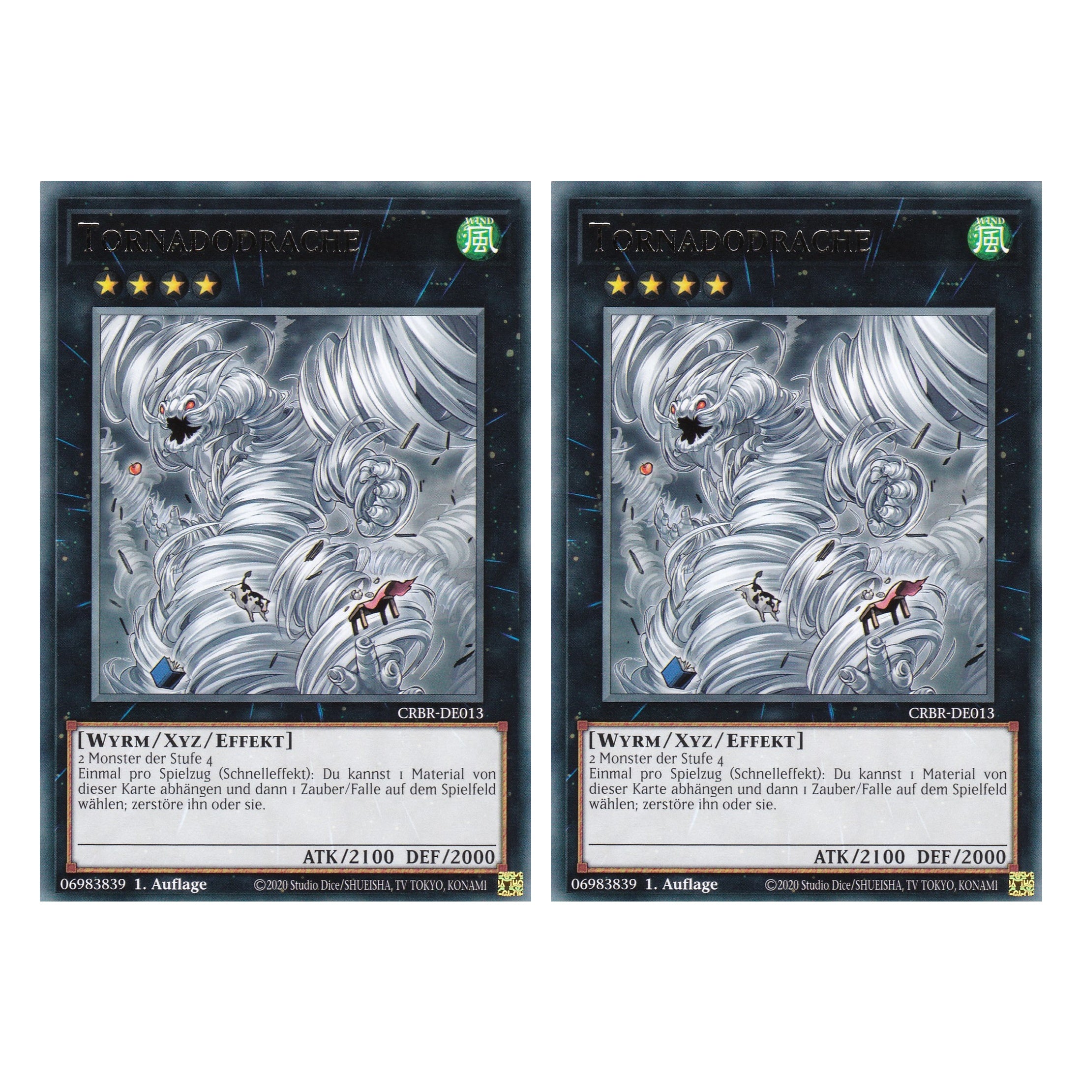 Tornadodrache - CRBR-DE013 - Rare - Deutsch - 1. Auflage - Crossover Breakers - Duo Set (2 Stück) - Yu-Gi-Oh!