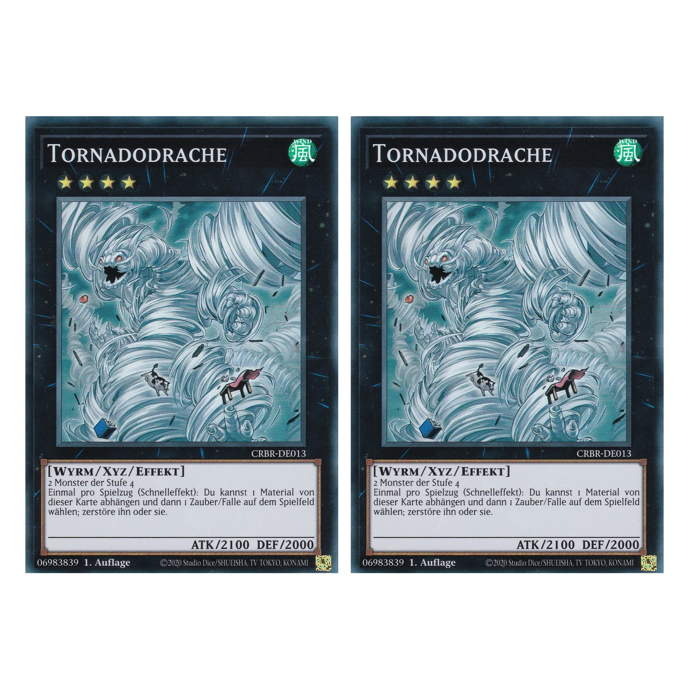 Tornadodrache - CRBR-DE013 - Super Rare - Deutsch - 1. Auflage - Crossover Breakers - Duo Set (2 Stück) - Yu-Gi-Oh!