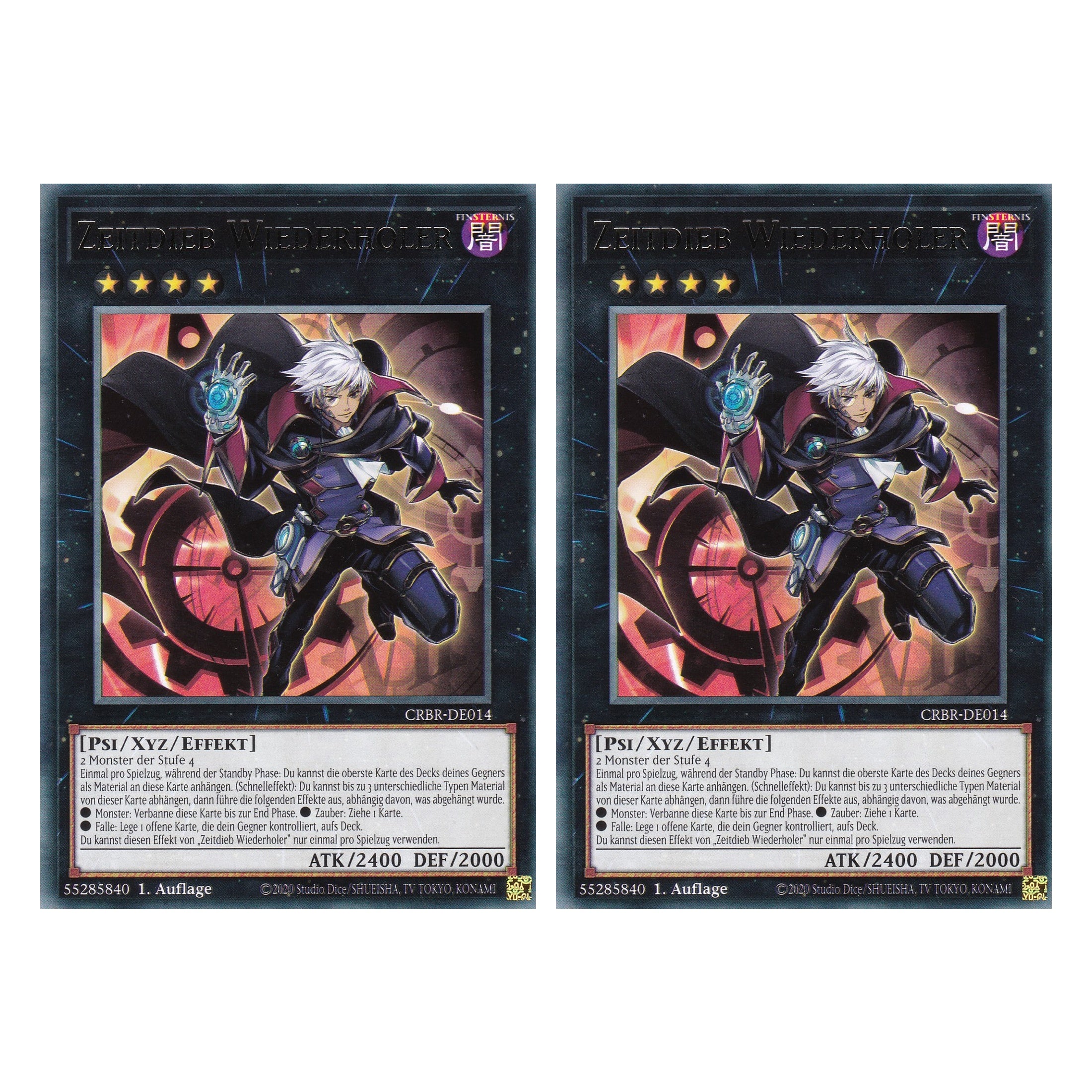 Zeitdieb Wiederholer - CRBR-DE014 - Rare - Deutsch - 1. Auflage - Crossover Breakers - Duo Set (2 Stück) - Yu-Gi-Oh!