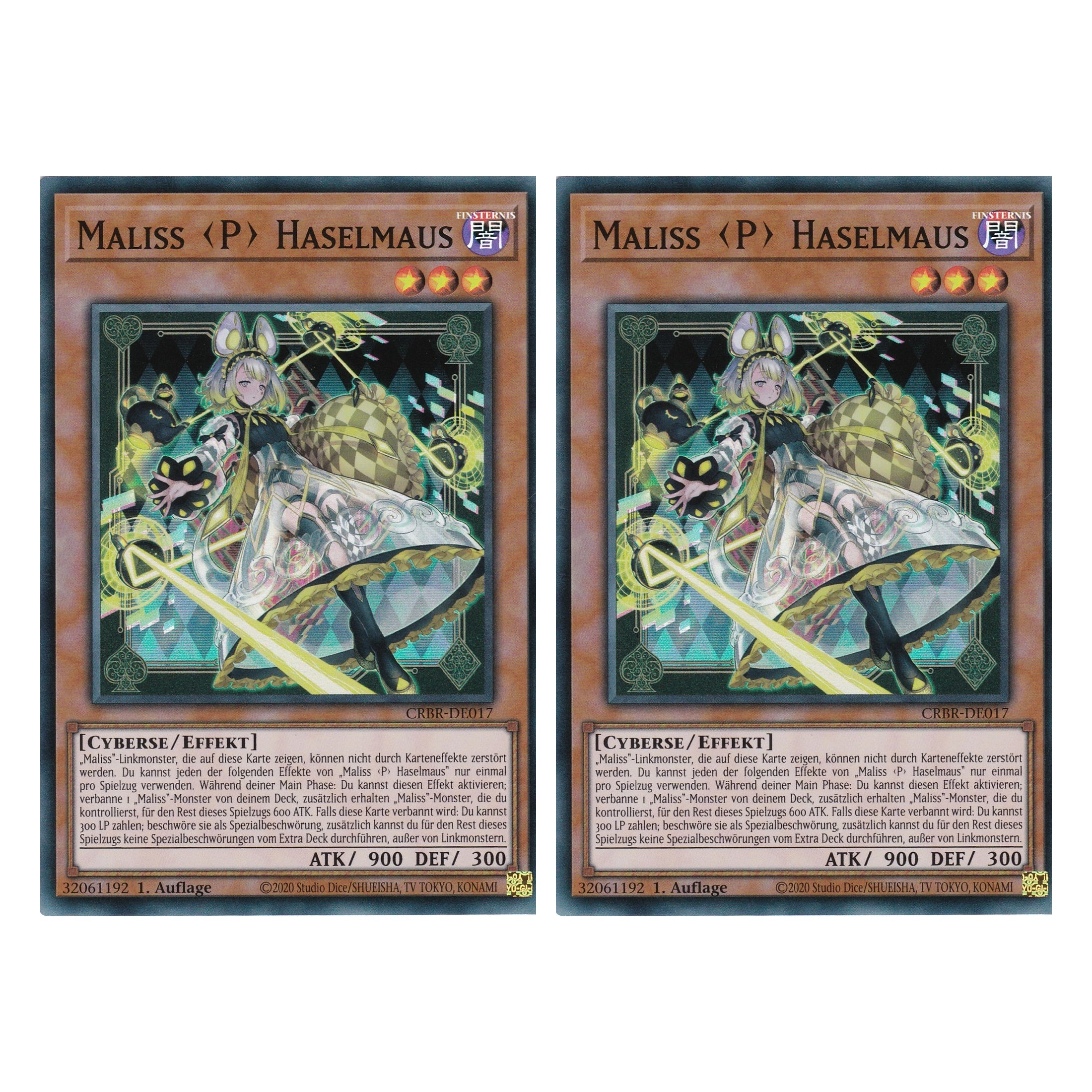 Maliss P Haselmaus - CRBR-DE017 - Super Rare - Deutsch - 1. Auflage - Crossover Breakers - Duo Set (2 Stück) - Yu-Gi-Oh!