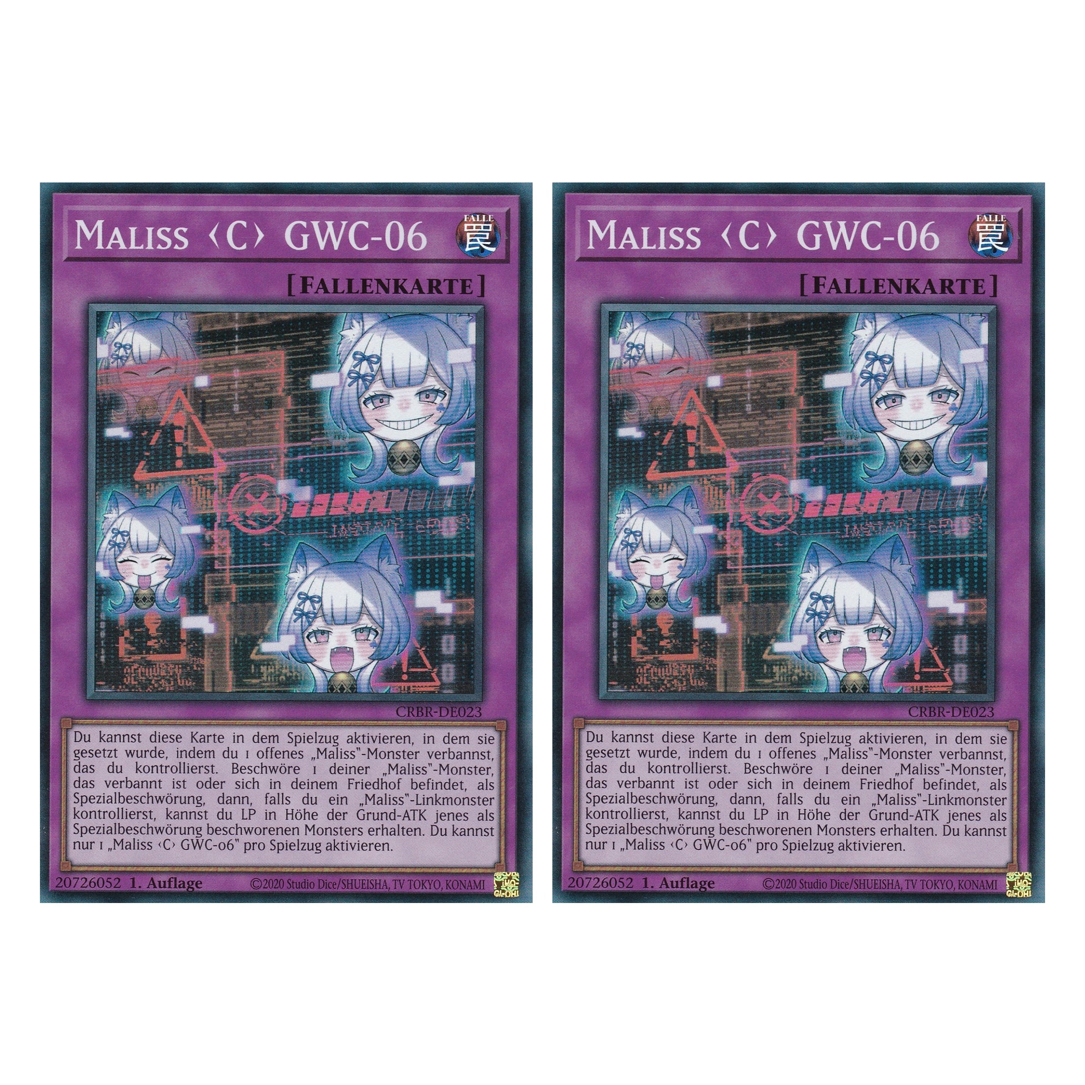 Maliss C GWC-06 - CRBR-DE023 - Super Rare - Deutsch - 1. Auflage - Crossover Breakers - Duo Set (2 Stück) - Yu-Gi-Oh!
