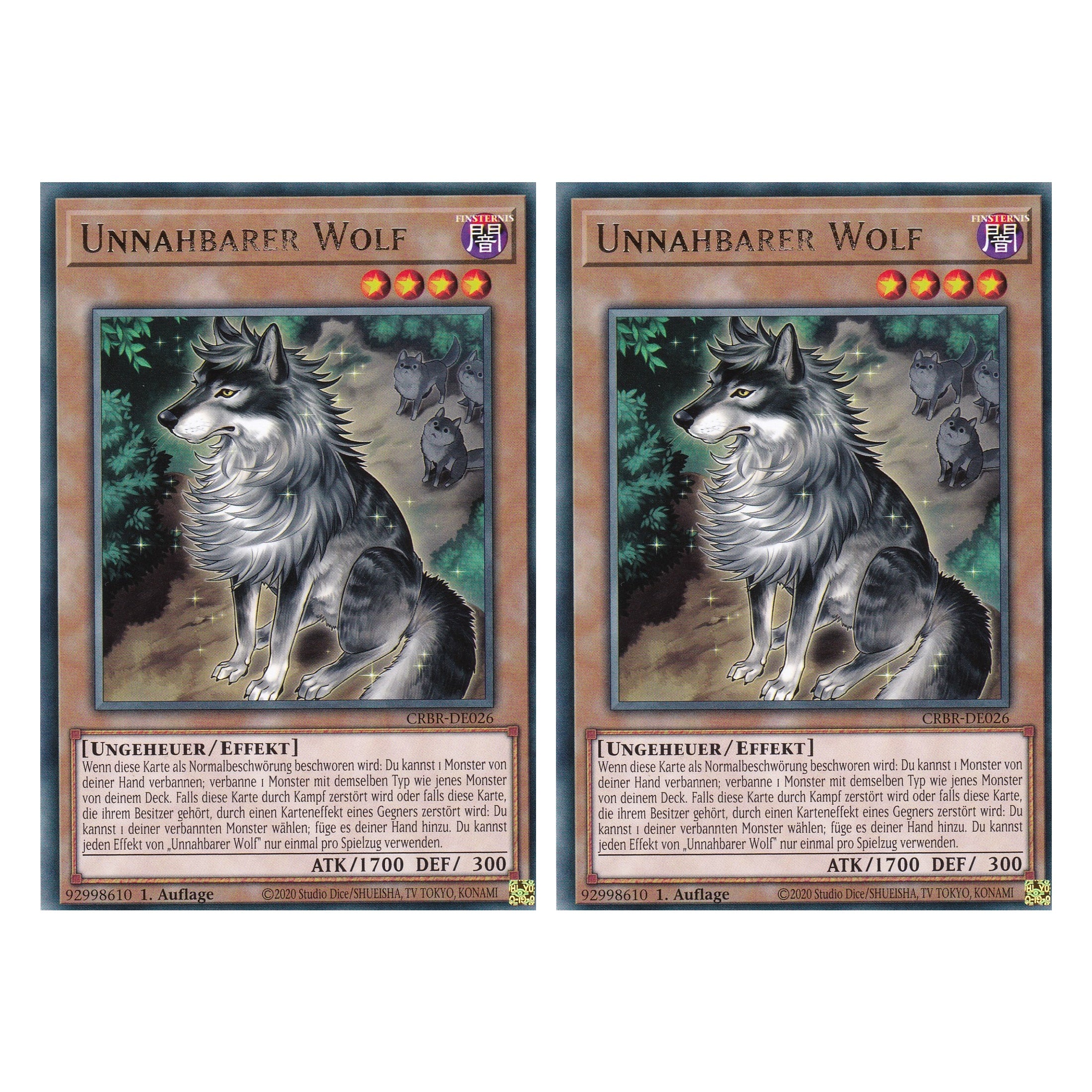 Unnahbarer Wolf - CRBR-DE026 - Rare - Deutsch - 1. Auflage - Crossover Breakers - Duo Set (2 Stück) - Yu-Gi-Oh!