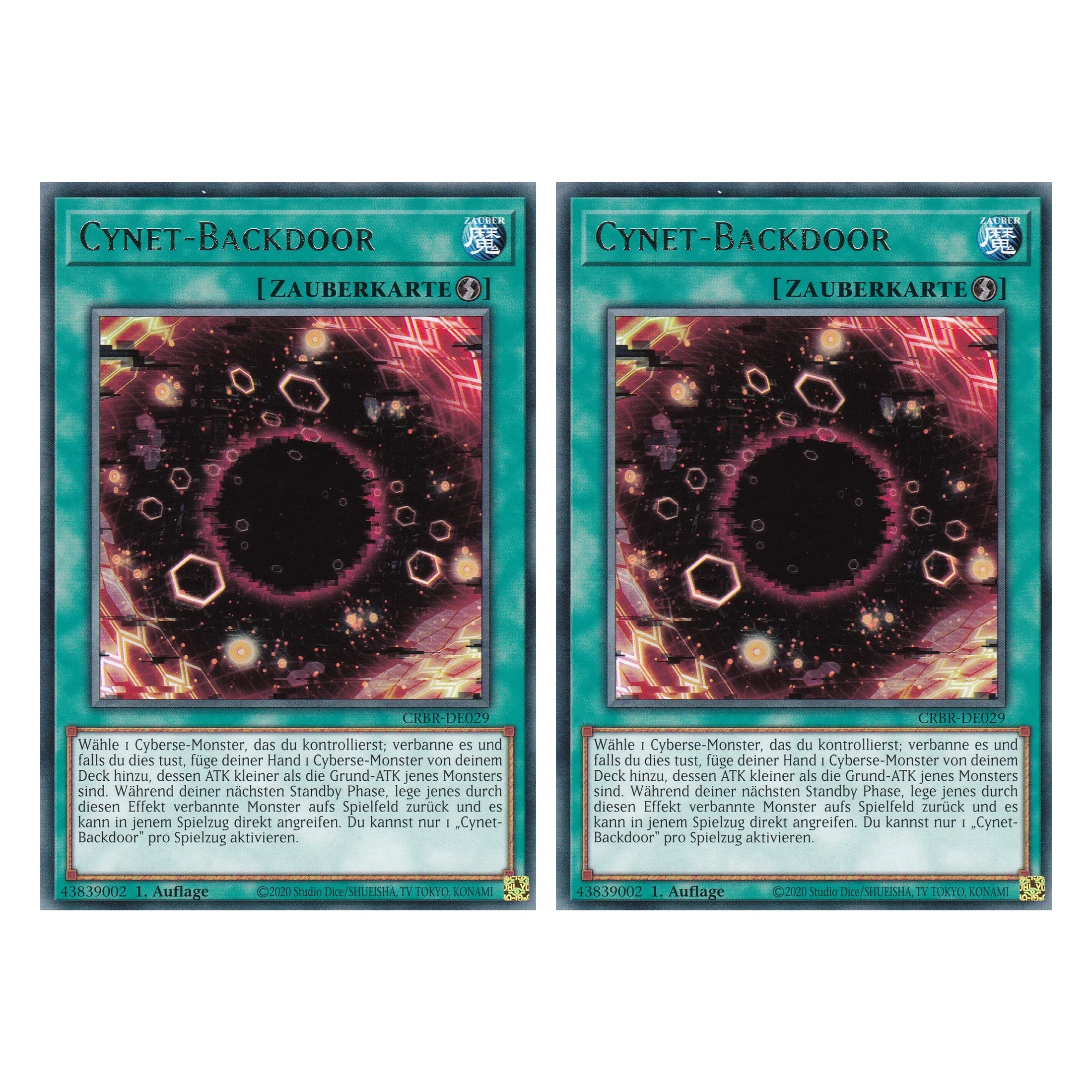 Cynet-Backdoor - CRBR-DE029 - Rare - Deutsch - 1. Auflage - Crossover Breakers - Duo Set (2 Stück) - Yu-Gi-Oh!