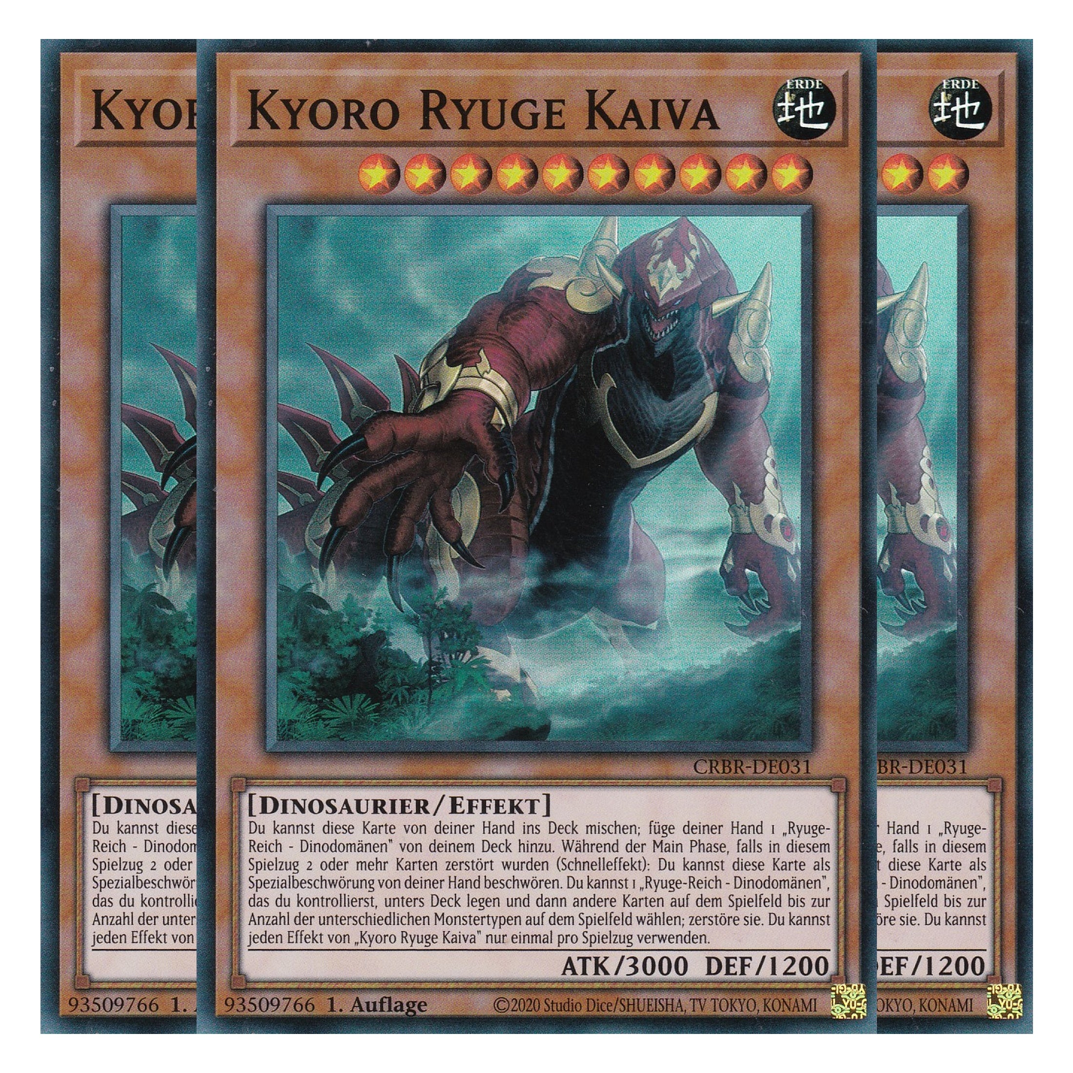 Kyoro Ryuge Kaiva - CRBR-DE031 - Super Rare - Deutsch - 1. Auflage - Crossover Breakers - Playset (3 Kopien) - Yu-Gi-Oh!