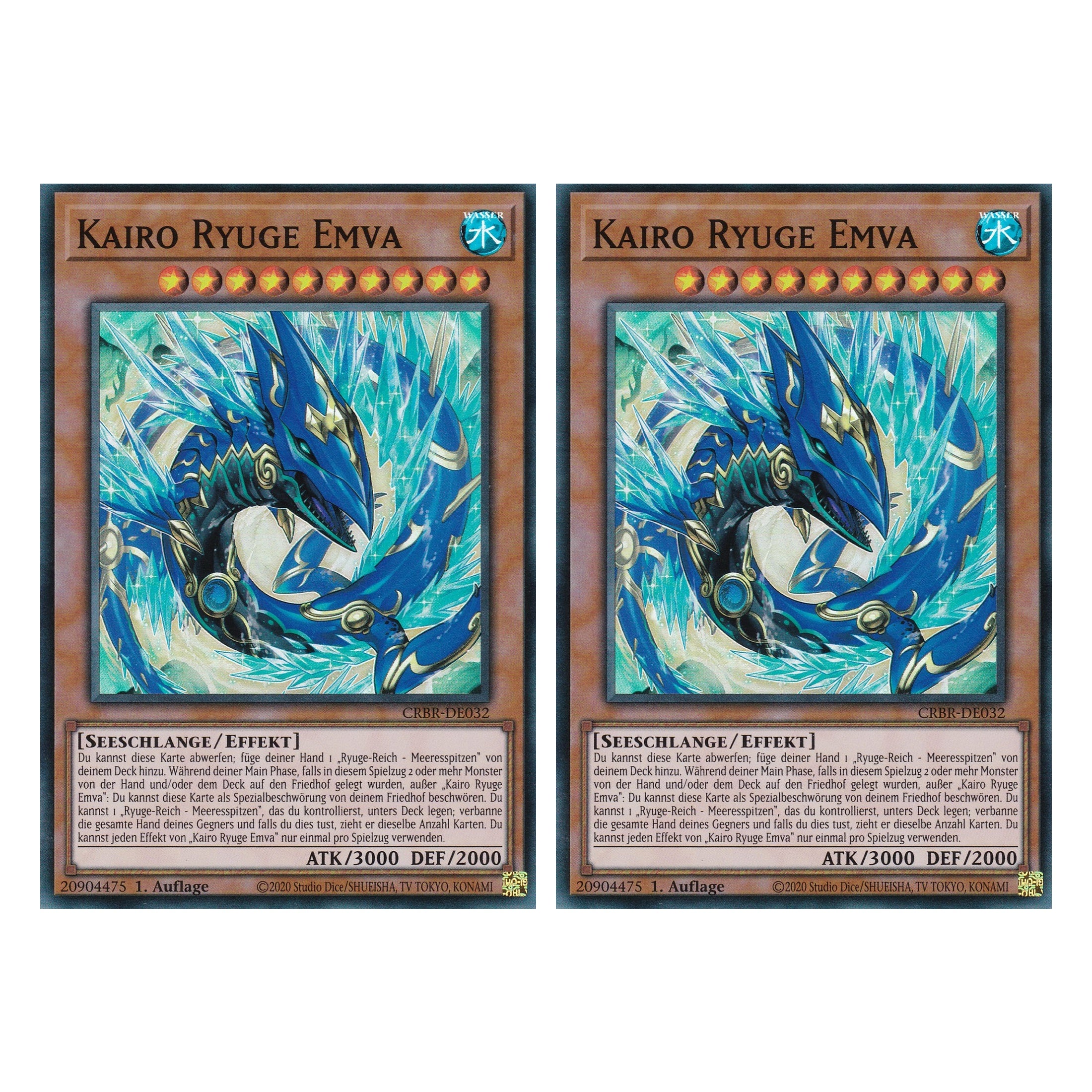 Kairo Ryuge Emva - CRBR-DE032 - Super Rare - Deutsch - 1. Auflage - Crossover Breakers - Duo Set (2 Stück) - Yu-Gi-Oh!