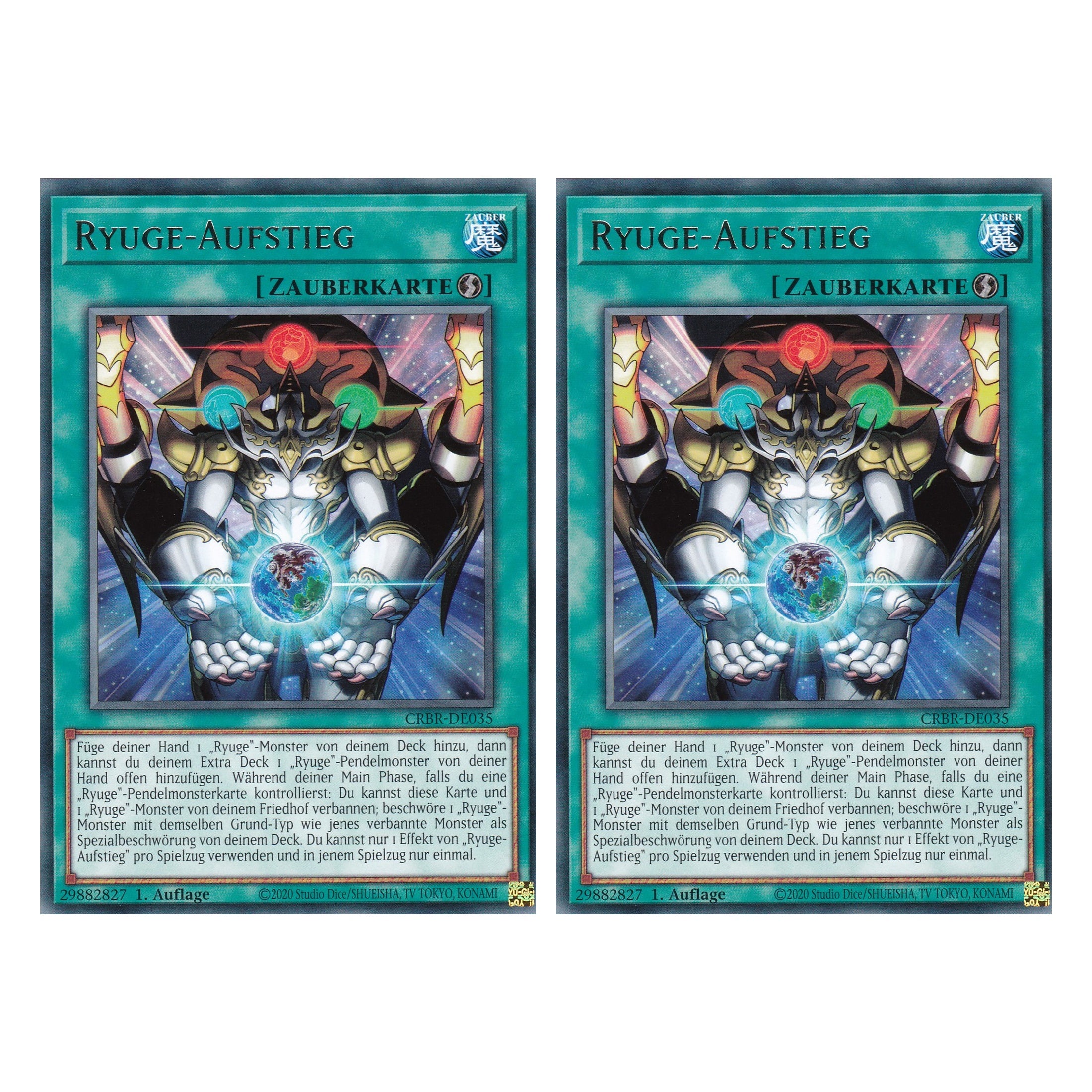 Ryuge-Aufstieg - CRBR-DE035 - Rare - Deutsch - 1. Auflage - Crossover Breakers - Duo Set (2 Stück) - Yu-Gi-Oh!