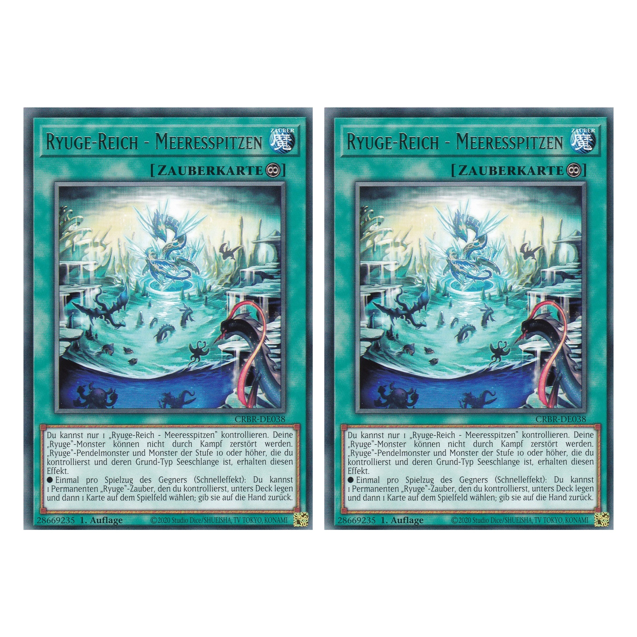 Ryuge-Reich - Meeresspitzen - CRBR-DE038 - Rare - Deutsch - 1. Auflage - Crossover Breakers - Duo Set (2 Stück) - Yu-Gi-Oh!