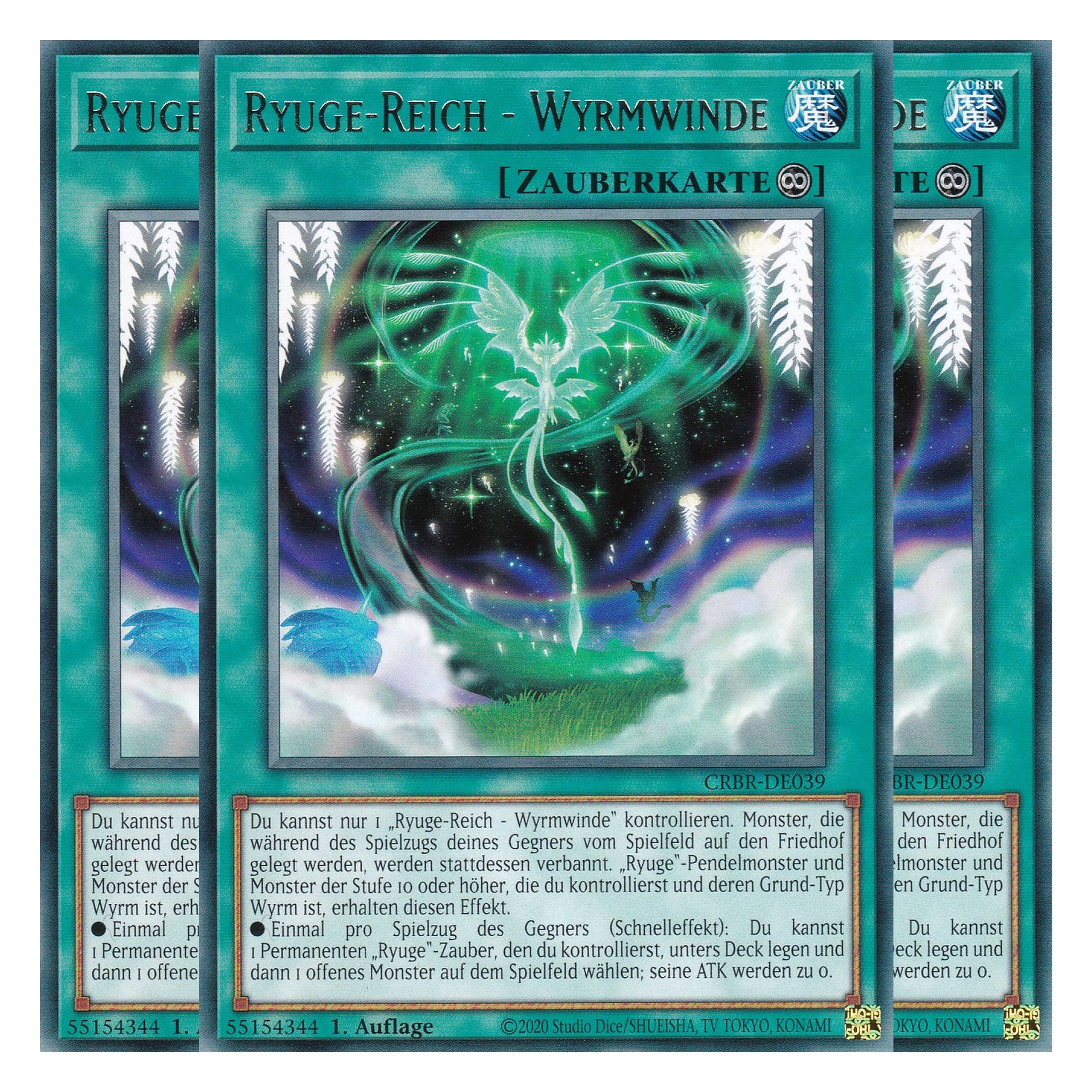 Ryuge-Reich - Wyrmwinde - CRBR-DE039 - Rare - Deutsch - 1. Auflage - Crossover Breakers - Playset (3 Kopien) - Yu-Gi-Oh!